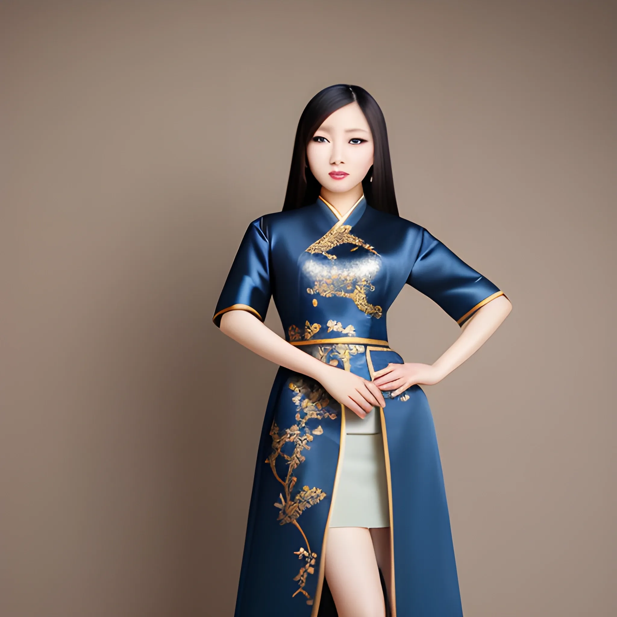 A beautiful asian women, exquisite clothing and accessories, ful... -  Arthub.ai