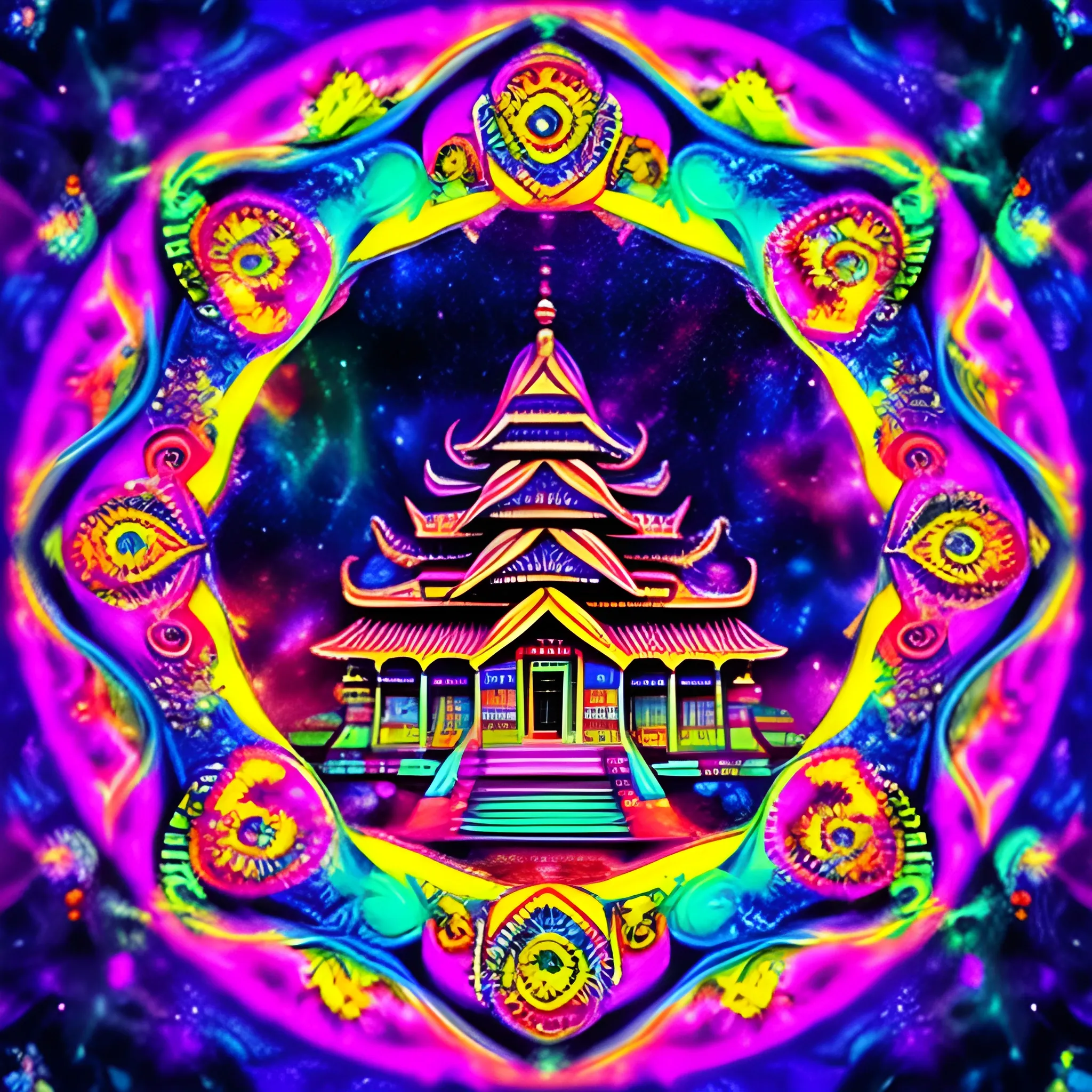 Trippy, temple, kru
, music, colorful, universe
