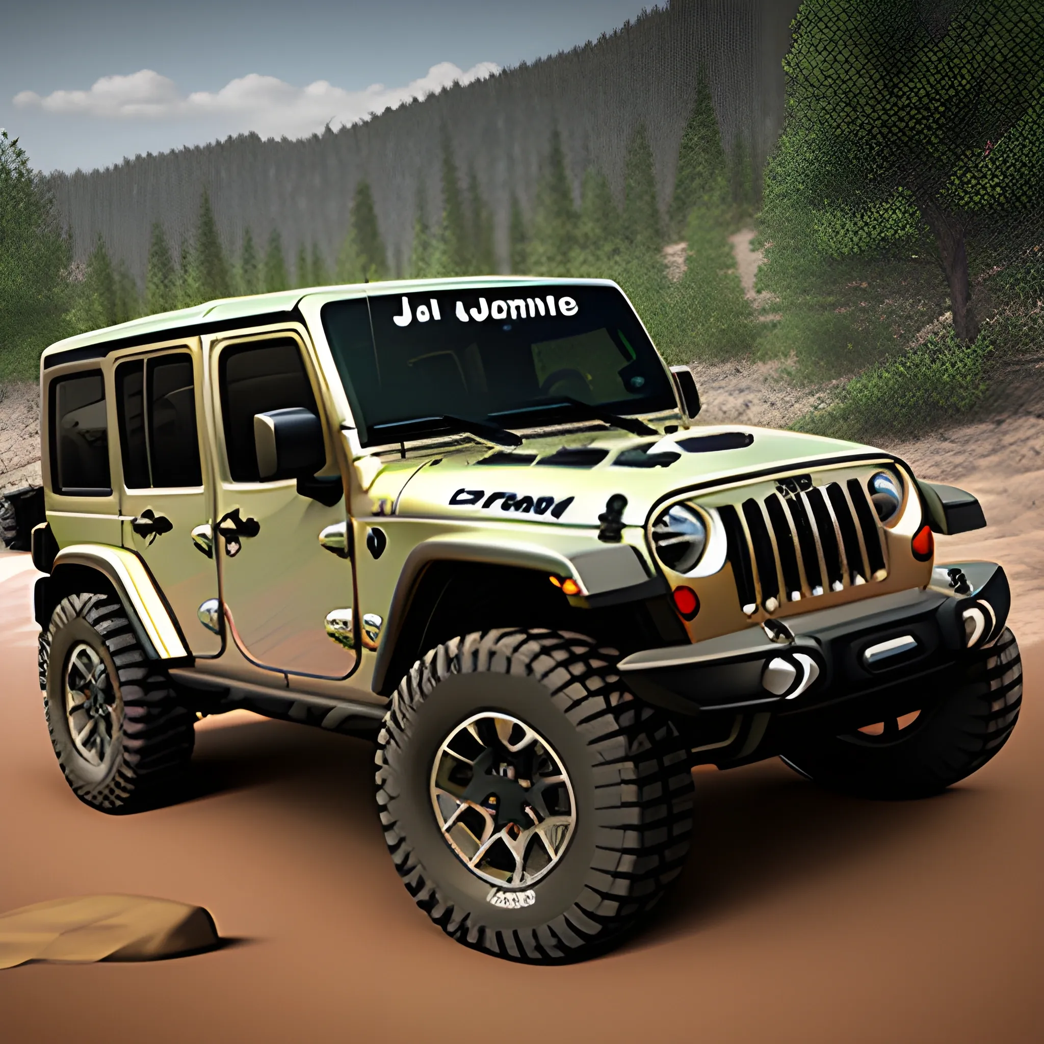 jeep offroad game render
