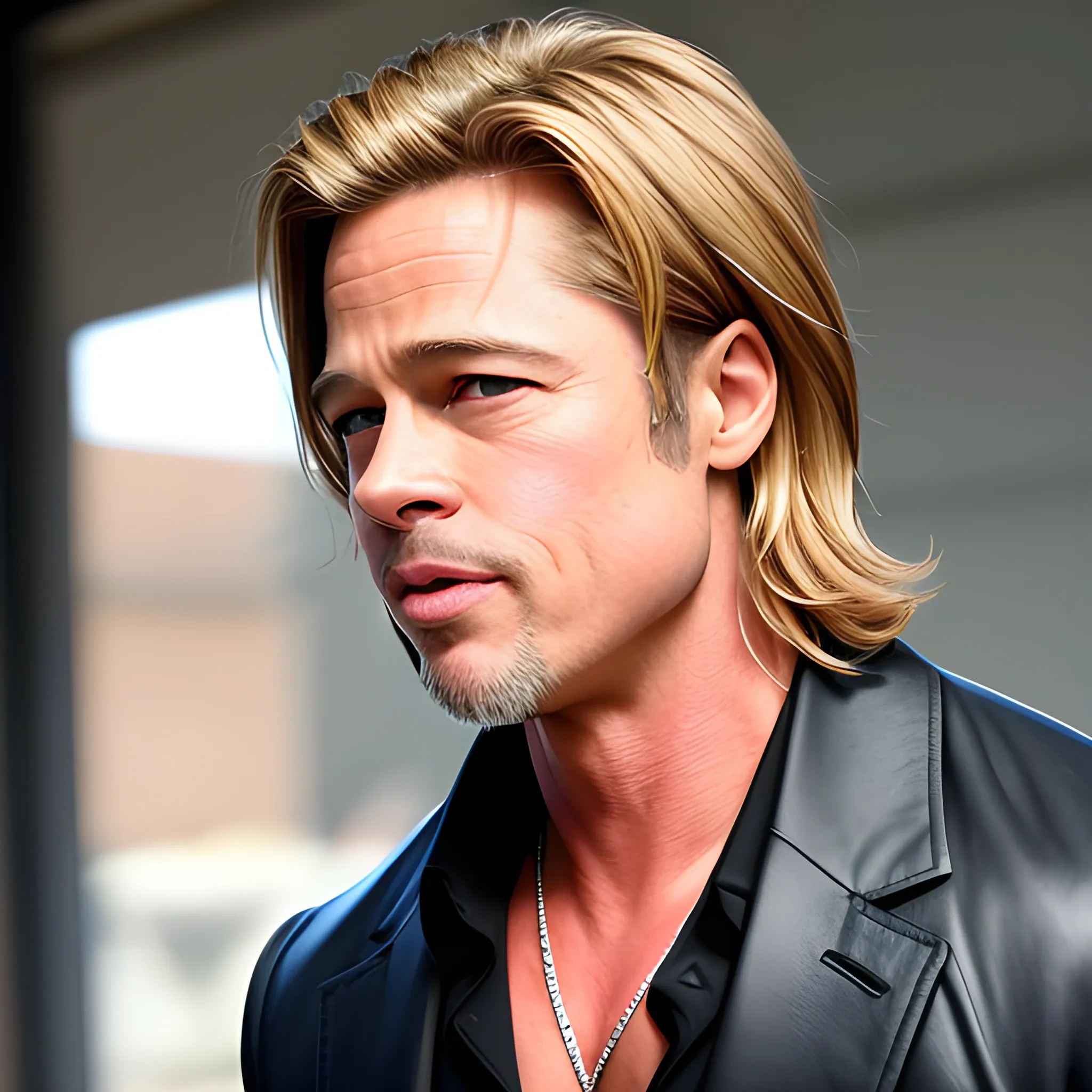 Brad Pitt wearing jockstrap bulge facial hair - Arthub.ai