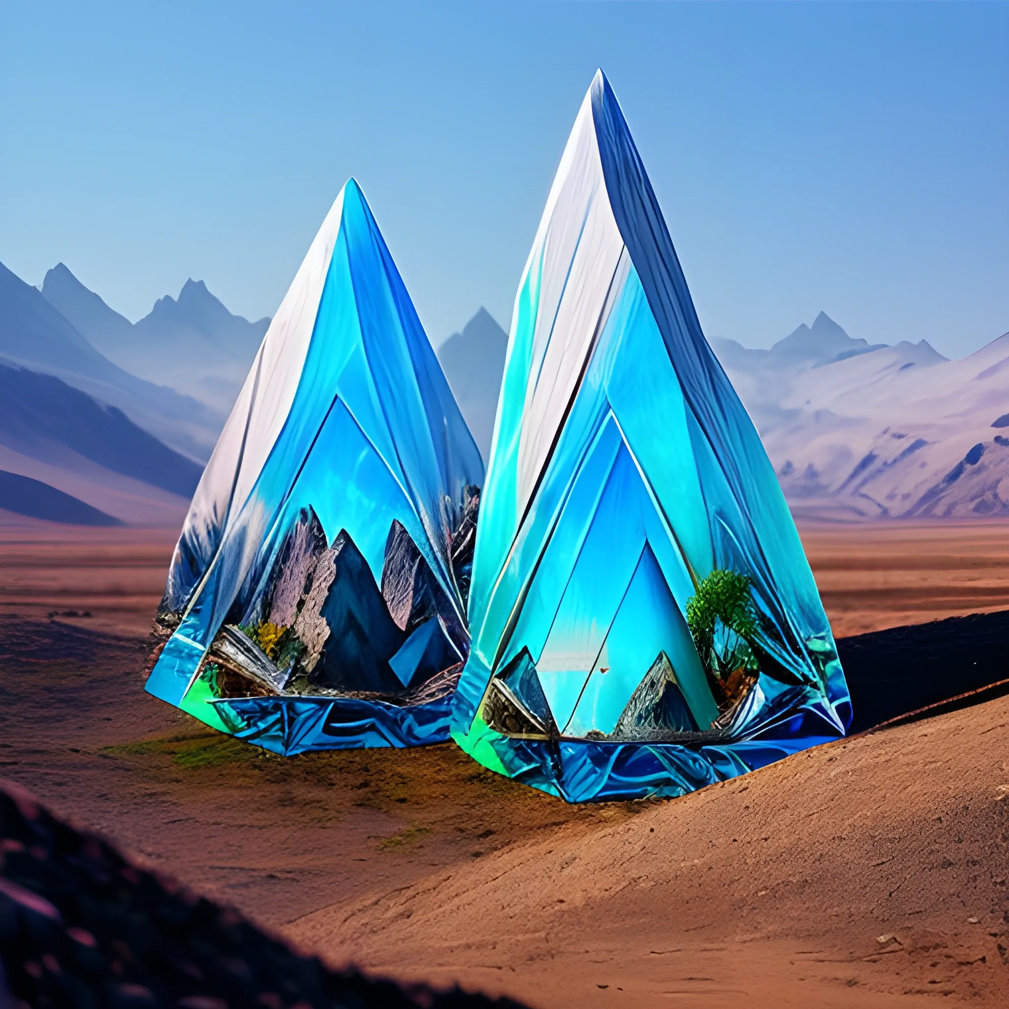 Glass Crystal  mountains  in abarkuh .