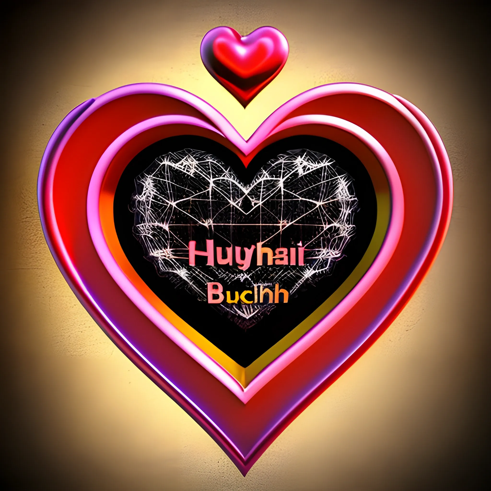 syed ahmed bukhari heart 3d logo with text
