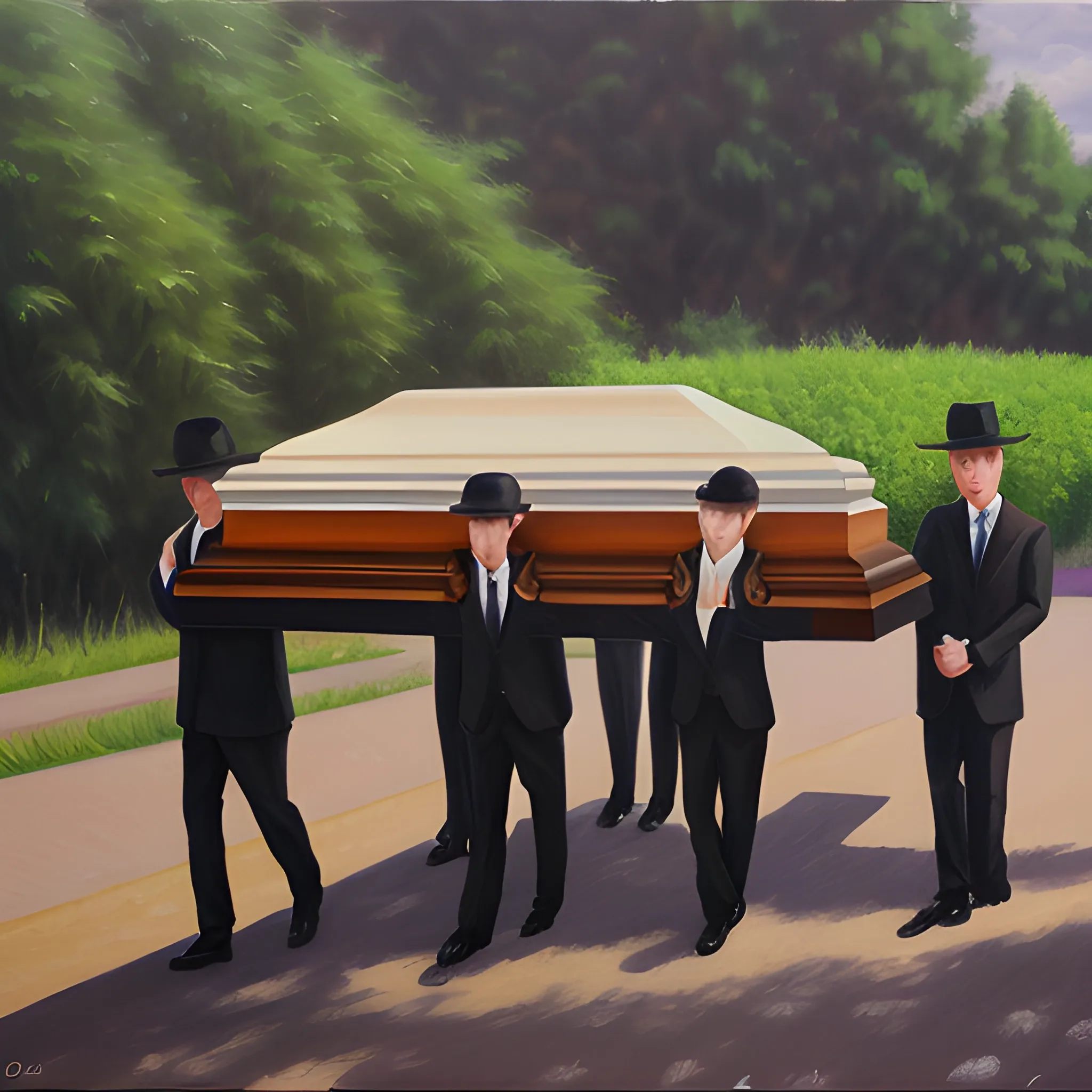 funeral  , Oil Painting