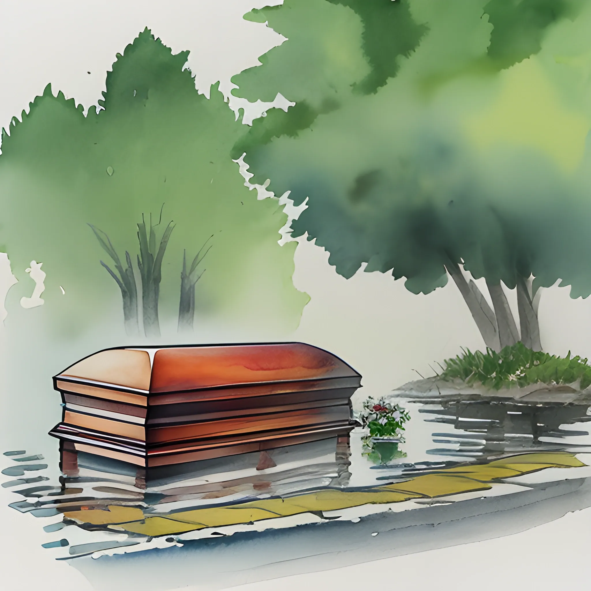 funeral  , Water Color