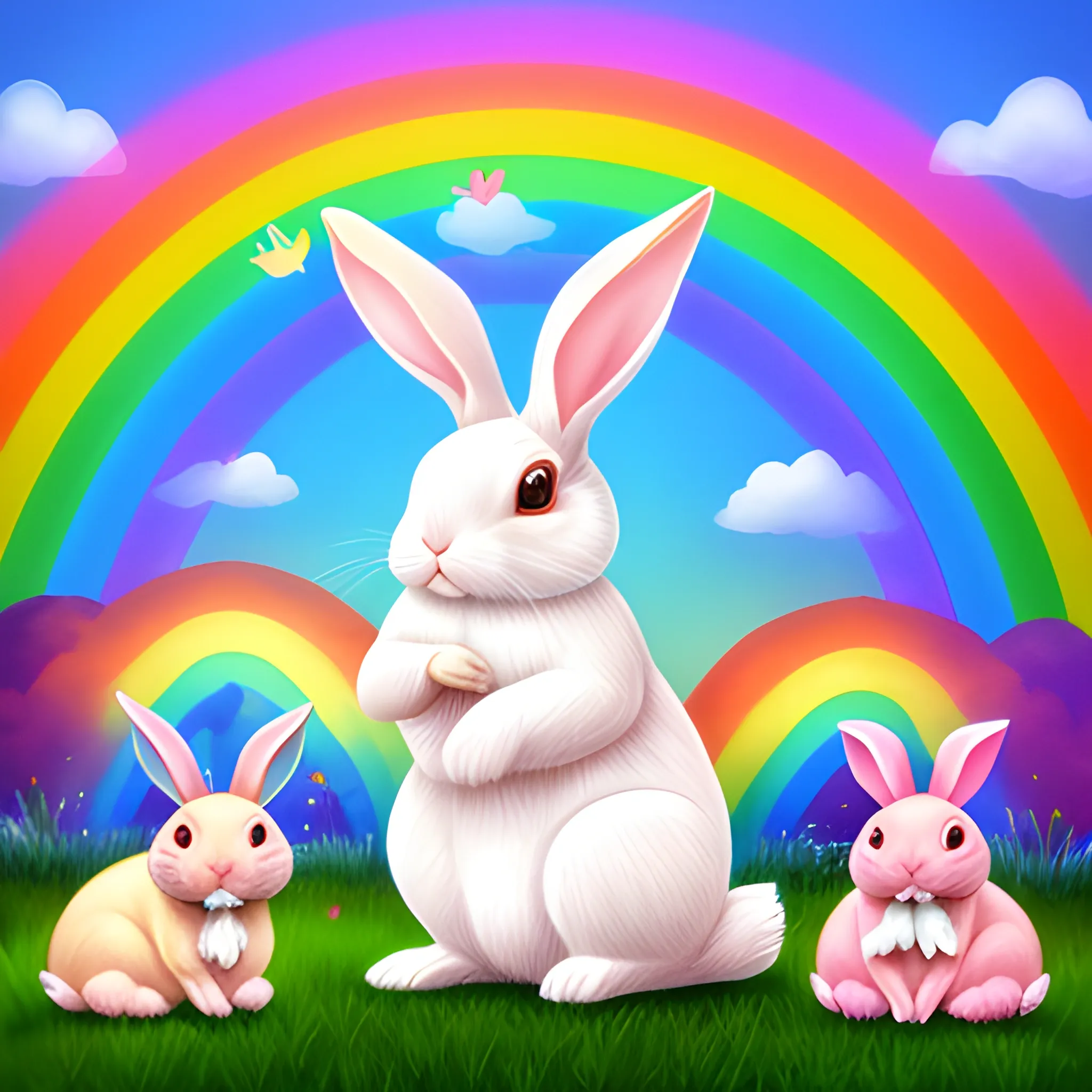 Rabbit and rainbows 