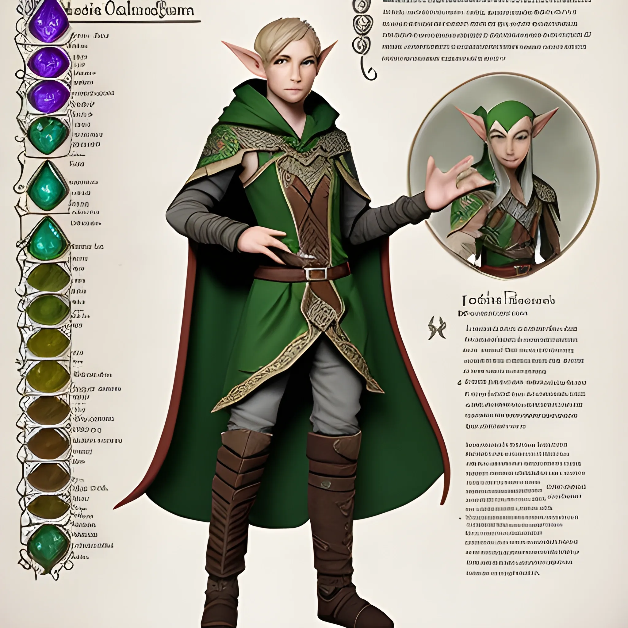Create a dungeons and dragons character which is an Eladrin Elf male Wizard
