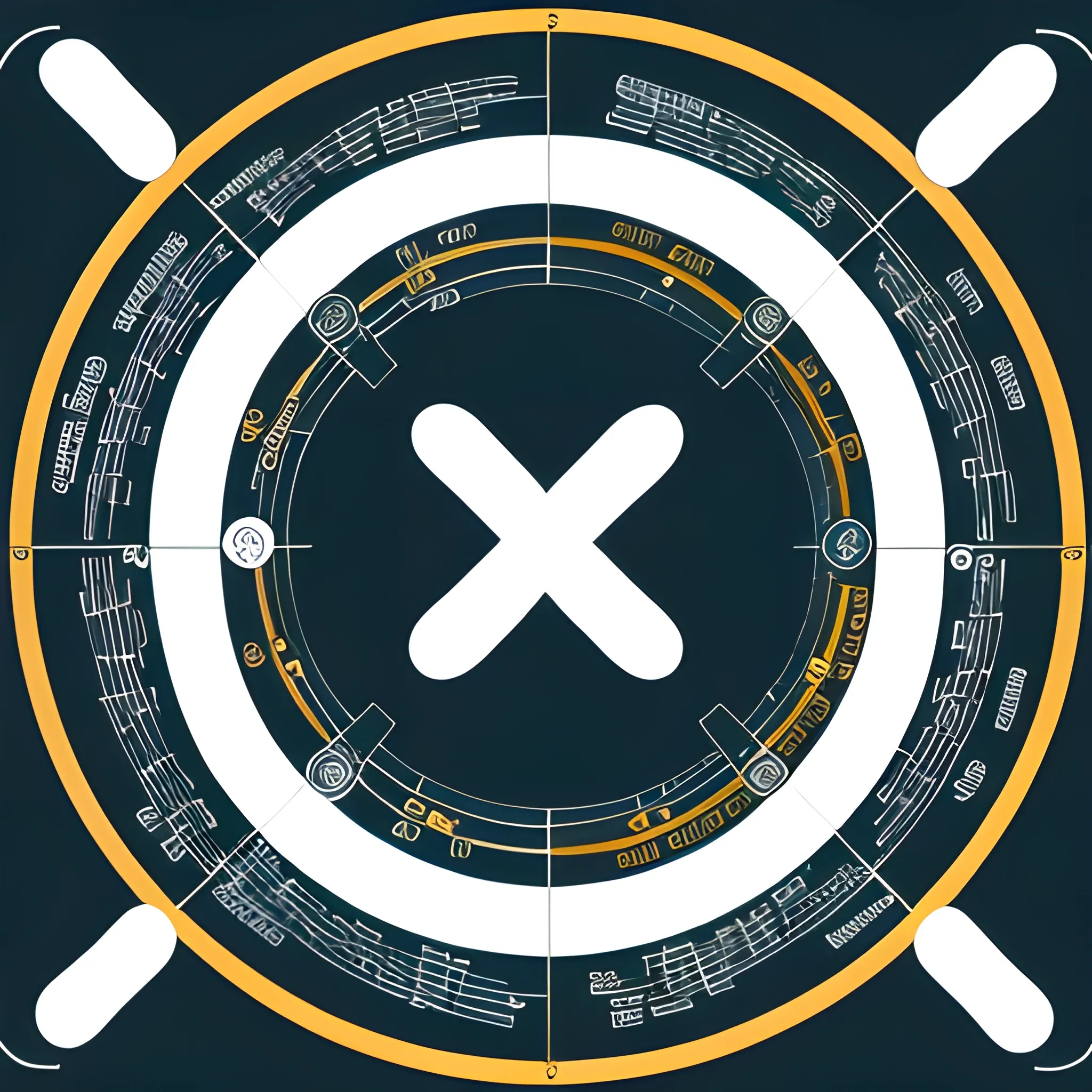 Draw two circles for me, one of which is a market circle for the other circle to be seen

