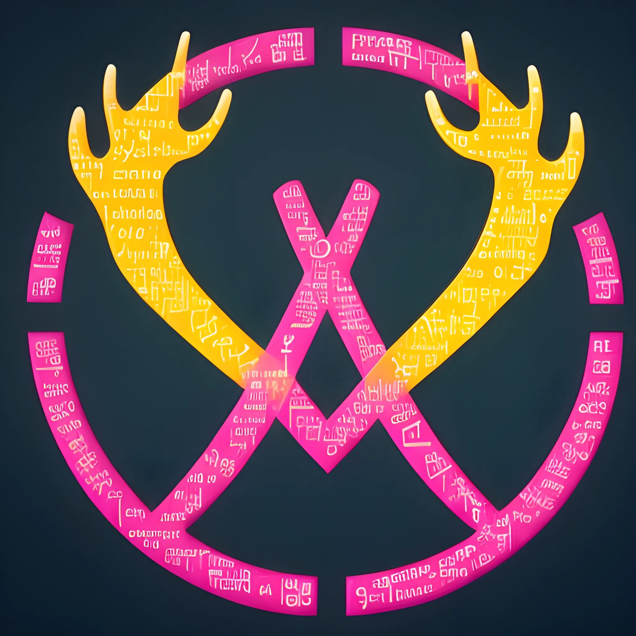 On a stag's antlers, the outline of the antlers consists with the letters M and N, where the M stands for strength and courage, and the N stands for life and vitality. At the same time, add the two letters BI in an eye-catching position to form a harmonious pattern. It can be designed as a circular antler pattern, surrounded by some visualization diagrams or mathematical symbols, to increase the core of its data elements. This logo is used for the logo of the data department's BI products.