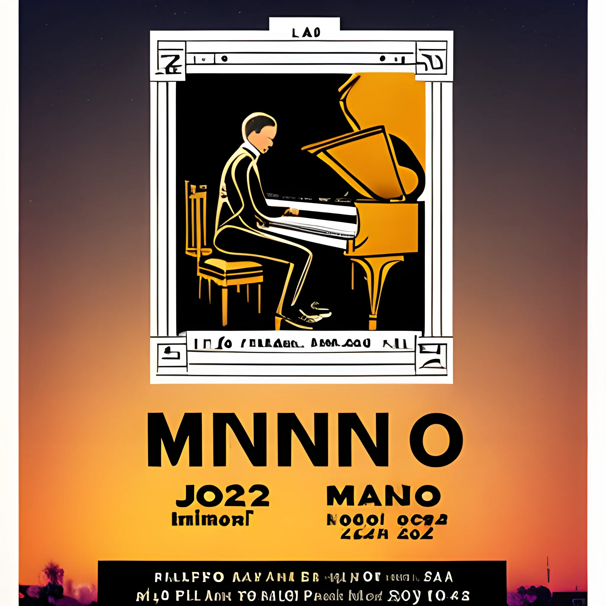 cartel para concierto de piano para el 9 de marzo de 2024 Arthub.ai