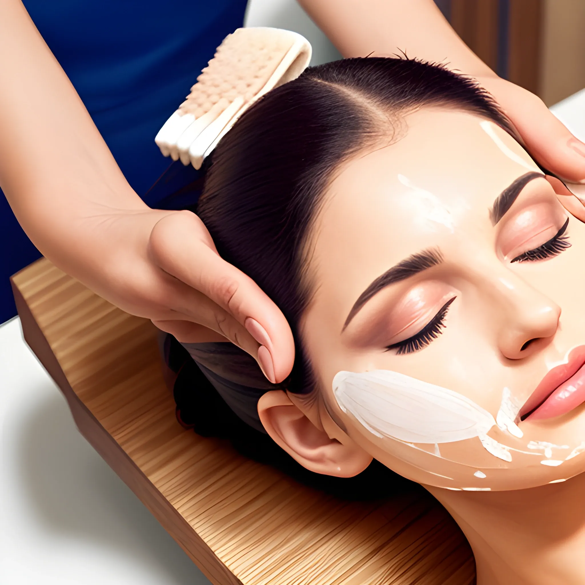 Lady indulging in beauty treatments at a salon
