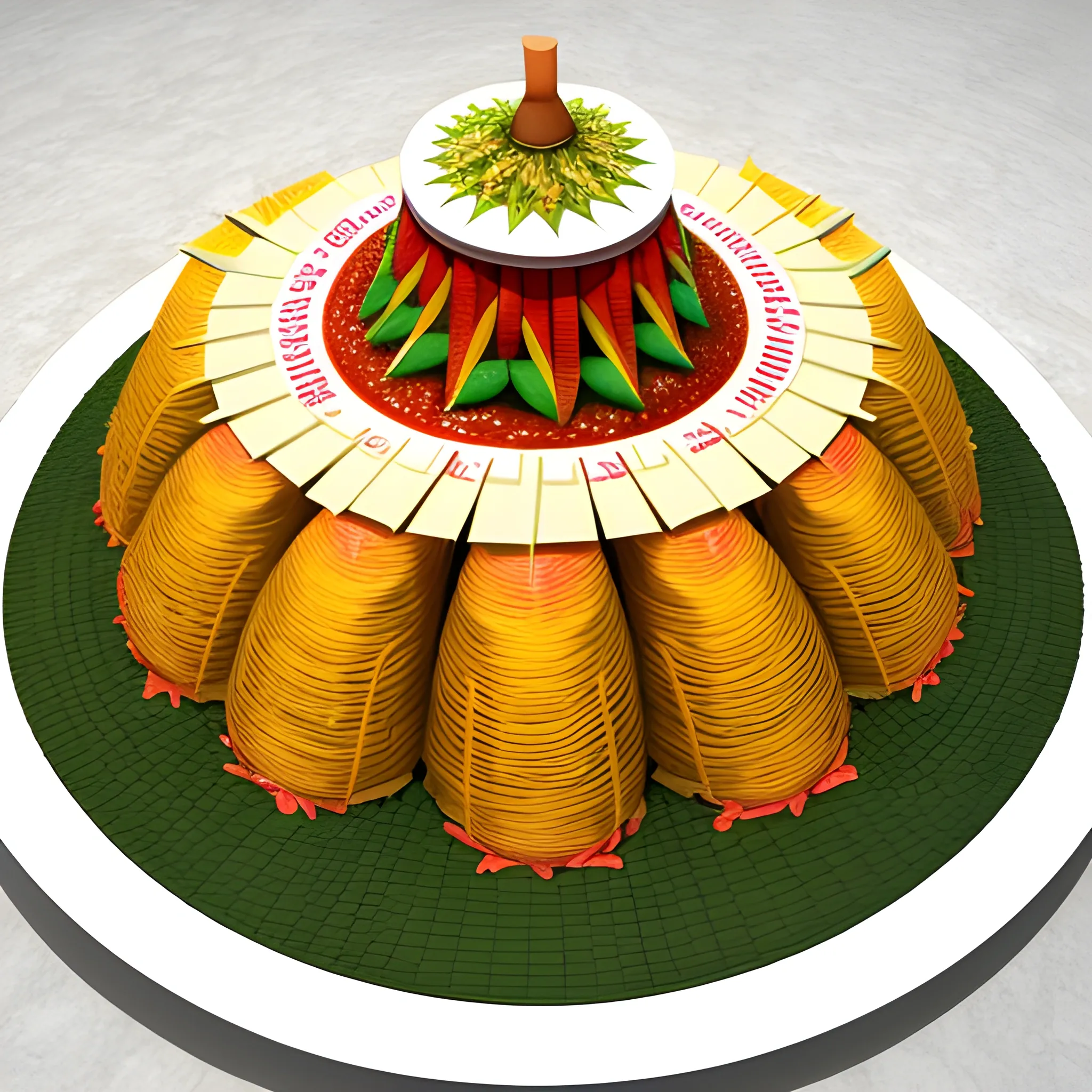 Nasi tumpeng , 3D