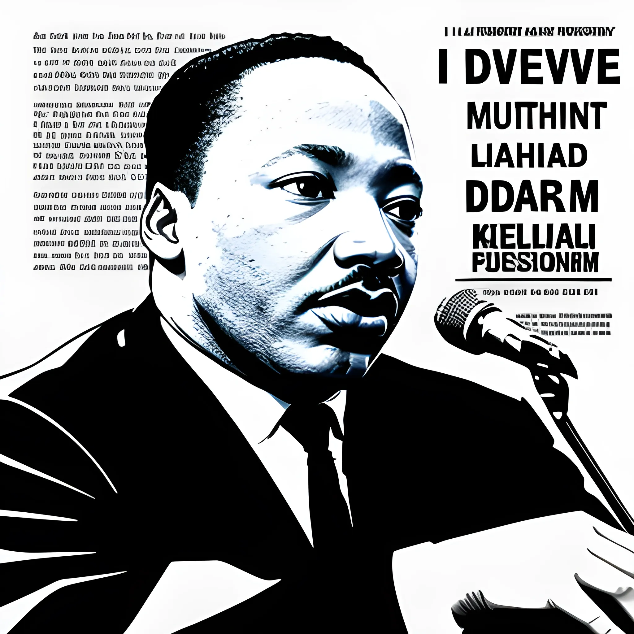 I have a dream, Martin Luther King design with a transparent background