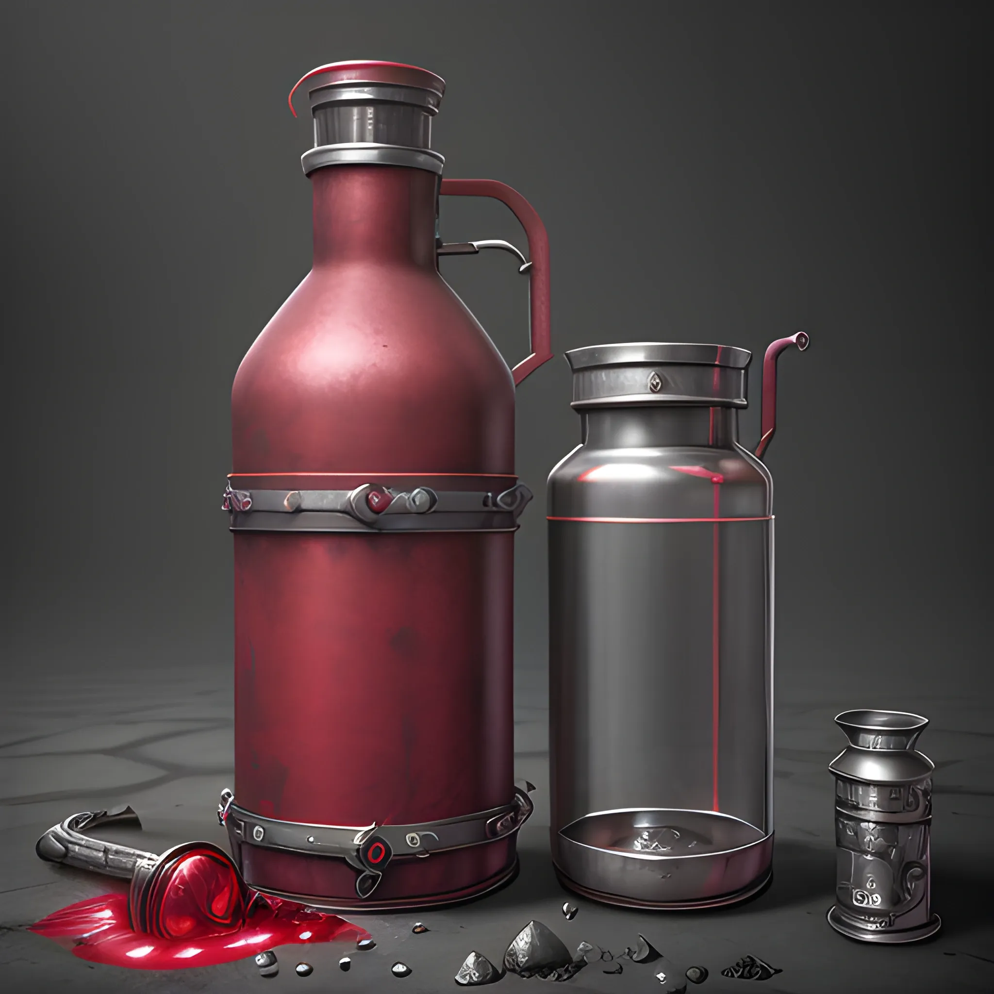 flask, red flask, cure potion, red potion, health potion, healling potion, red elixir, 8k, high resolution, high quality, photorealistic, hyperrealistic, detailed, detailed matte painting, deep color, fantastical, intricate detail, splash screen, complementary colors, fantasy concept art, 8k resolution trending on Artstation Unreal Engine