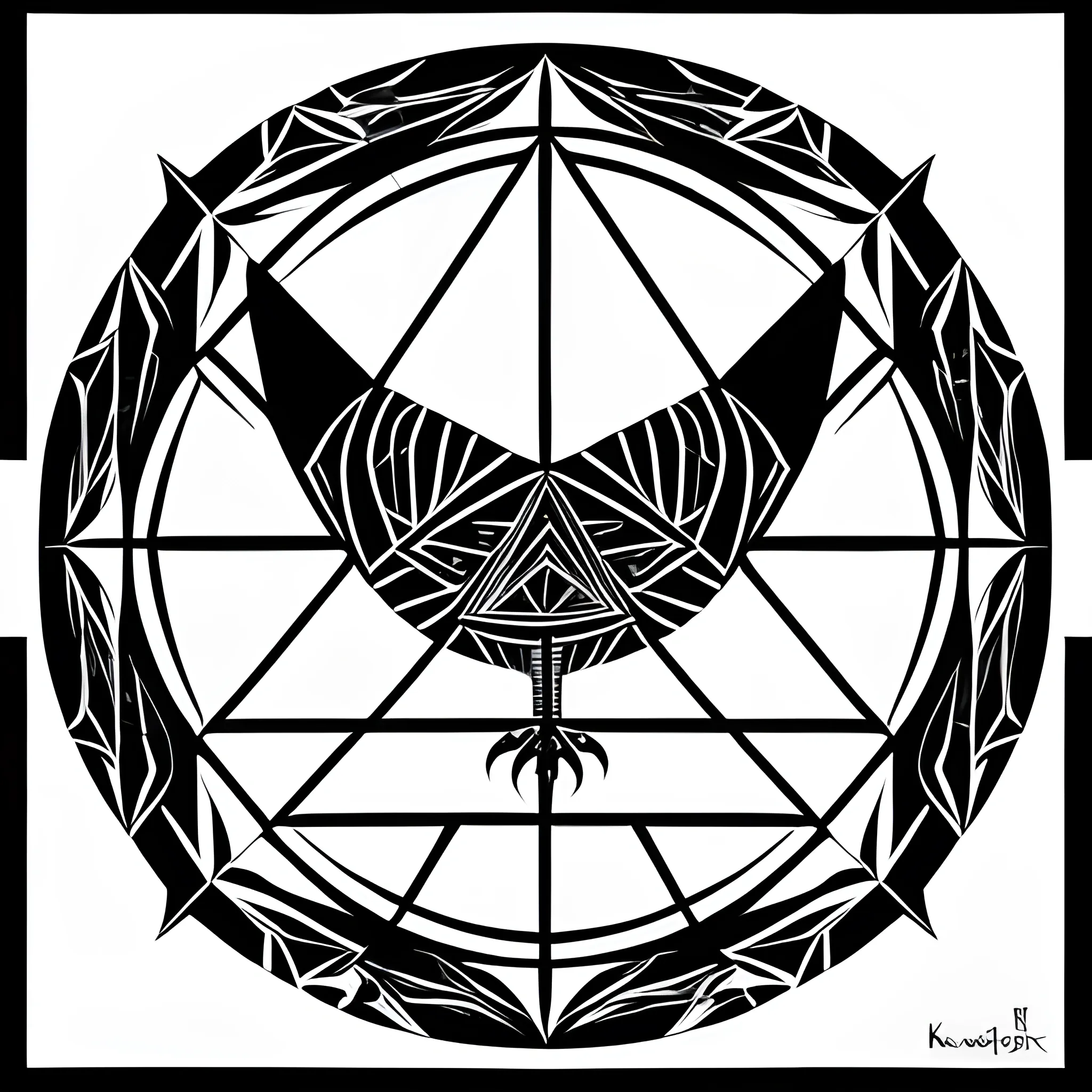 geometric bird symbol by karl gerstner, black and white, 8 k scan, negative space, clever, focused, hard line, satisfying, award winning , Pencil Sketch, Cartoon, Trippy, Water Color, Dark fantasy, concept art,perfect composition,extremely welldesigned, ultra hyperdetailed, Gothic vibes, tribal tattoo style, astral, complex, radiant, dark magical 