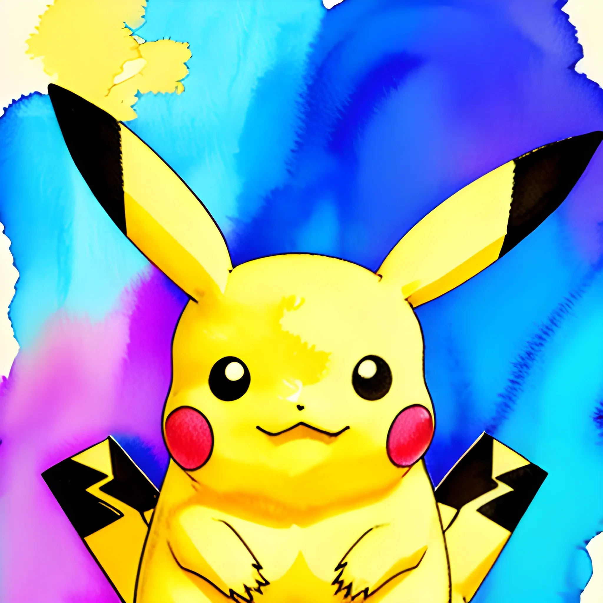 
Pikachu, shiny, Water Color