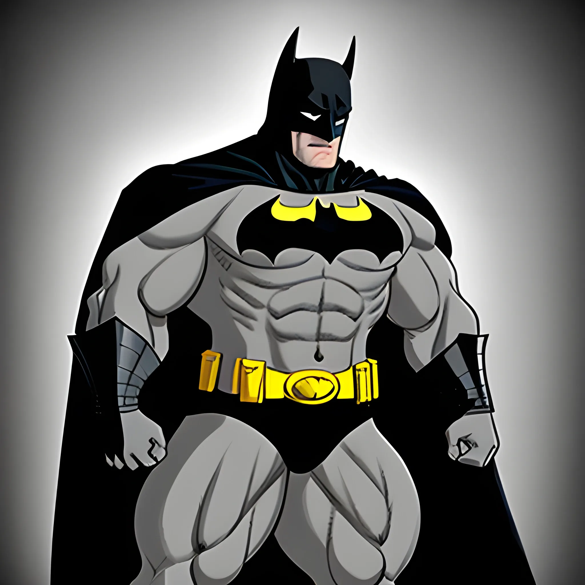 giant muscular male Batman
