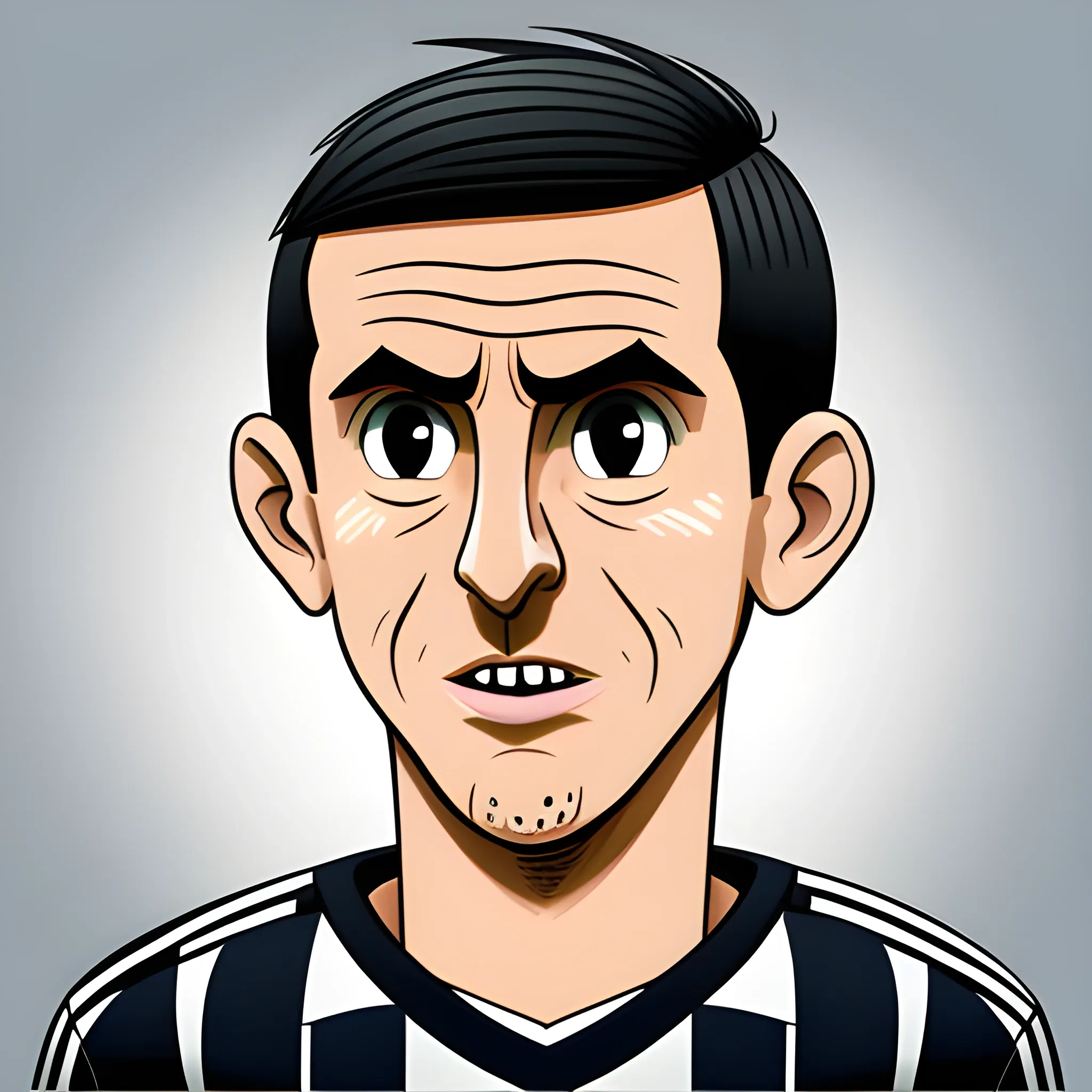 Character, soccer ballon, Di María face. Toon style