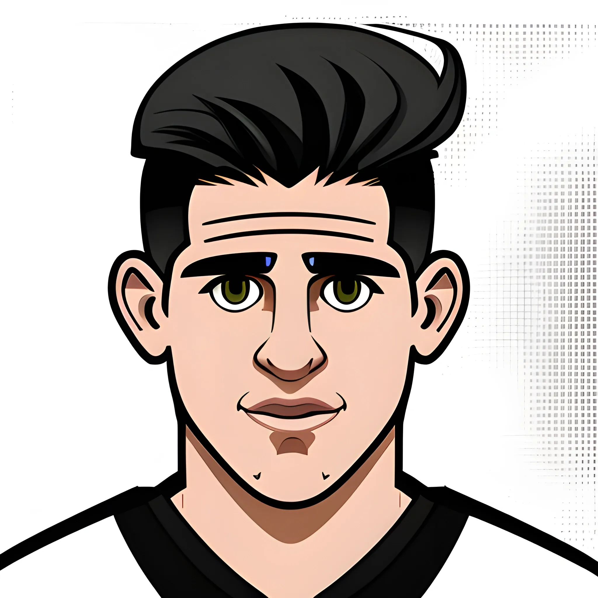 Character, soccer ballon, Rodrigo De Paul face. Toon style