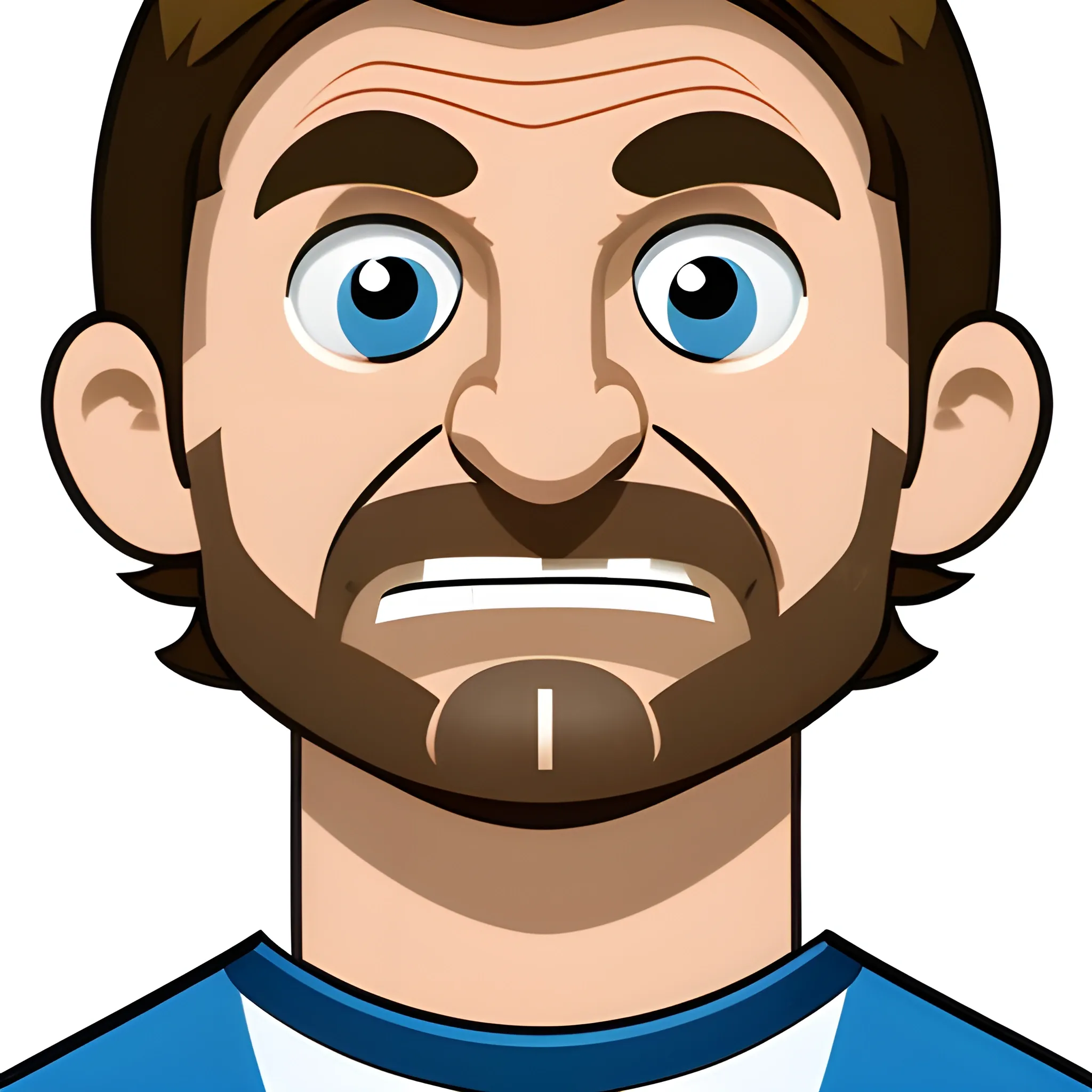 Character, soccer ballon, Tomas Müller face. Toon style