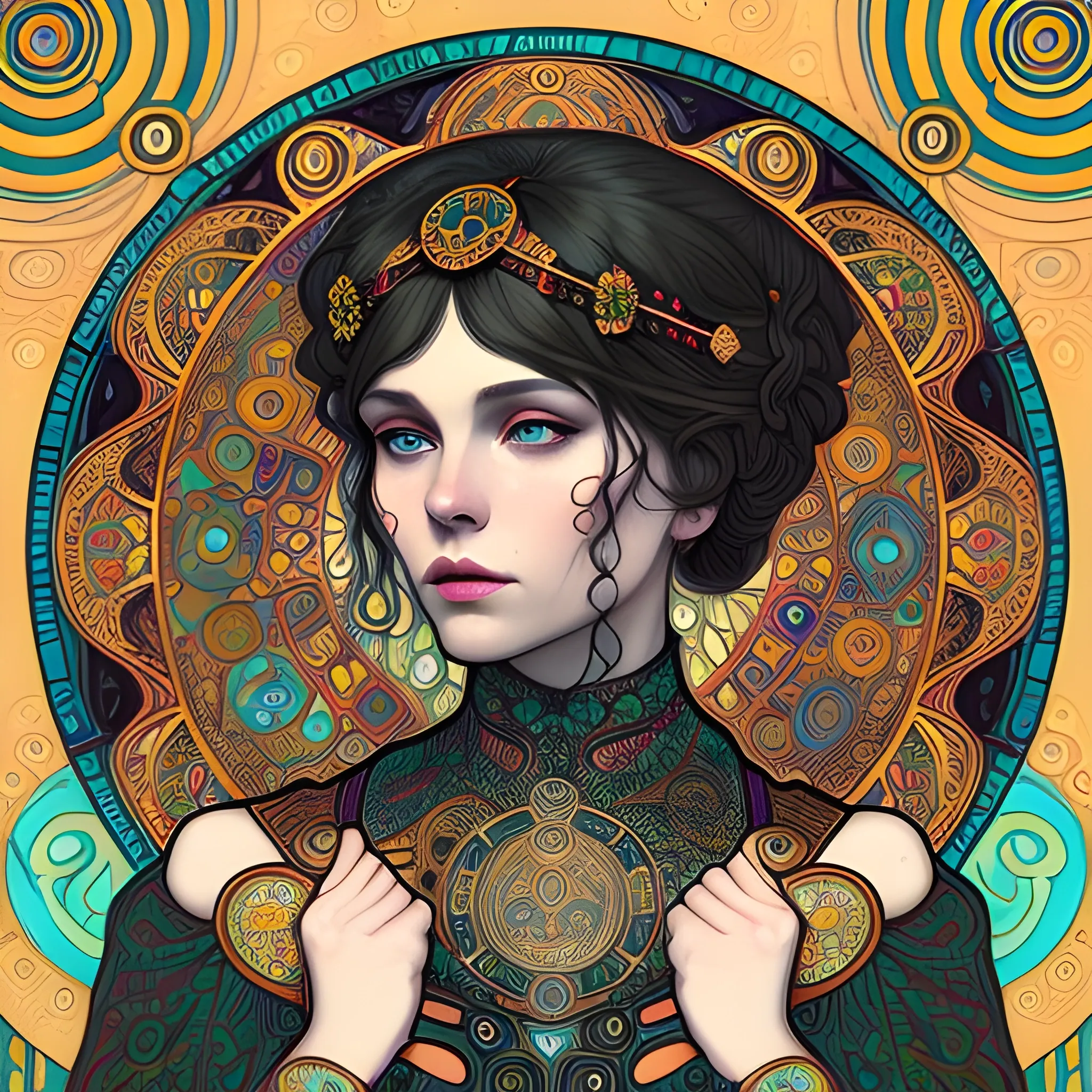  Centered hipereallistic cover photo, awesome full color, hand drawn, dark, gritty, mucha, klimt, erte 12k, high definition, cinematic, neoprene, behance contest winner, portrait featured on unsplash, stylized digital art, smooth, ultra high definition, 8k, unreal, Trippy