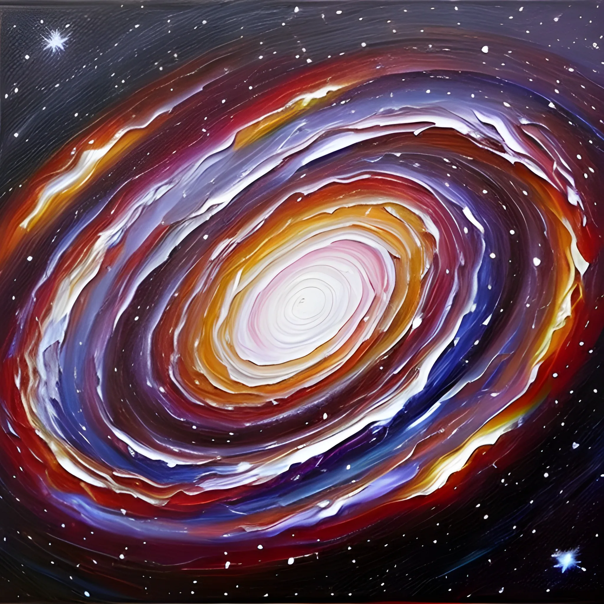 largest galaxy in the universe, Oil Painting