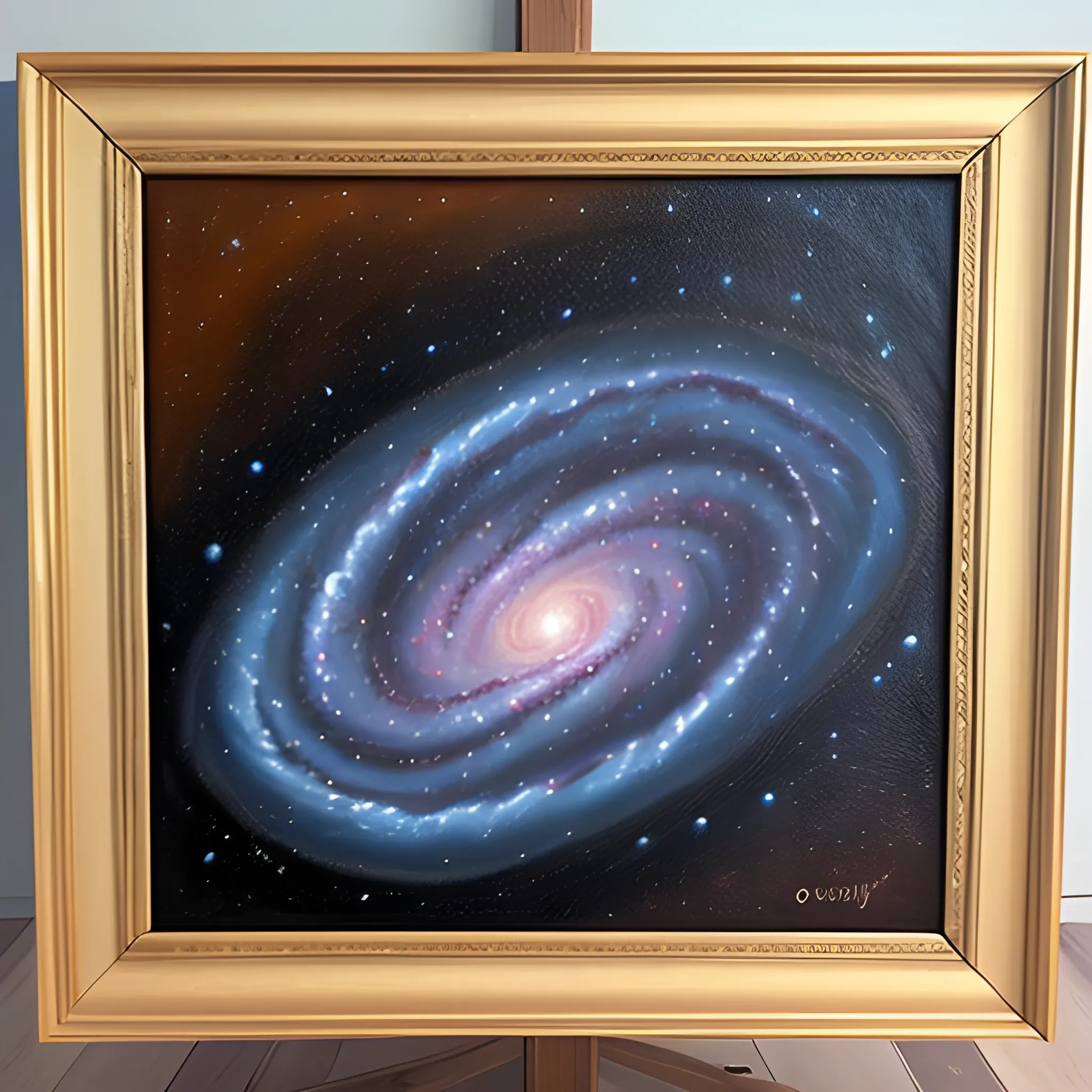 largest galaxy in the universe, Oil Painting