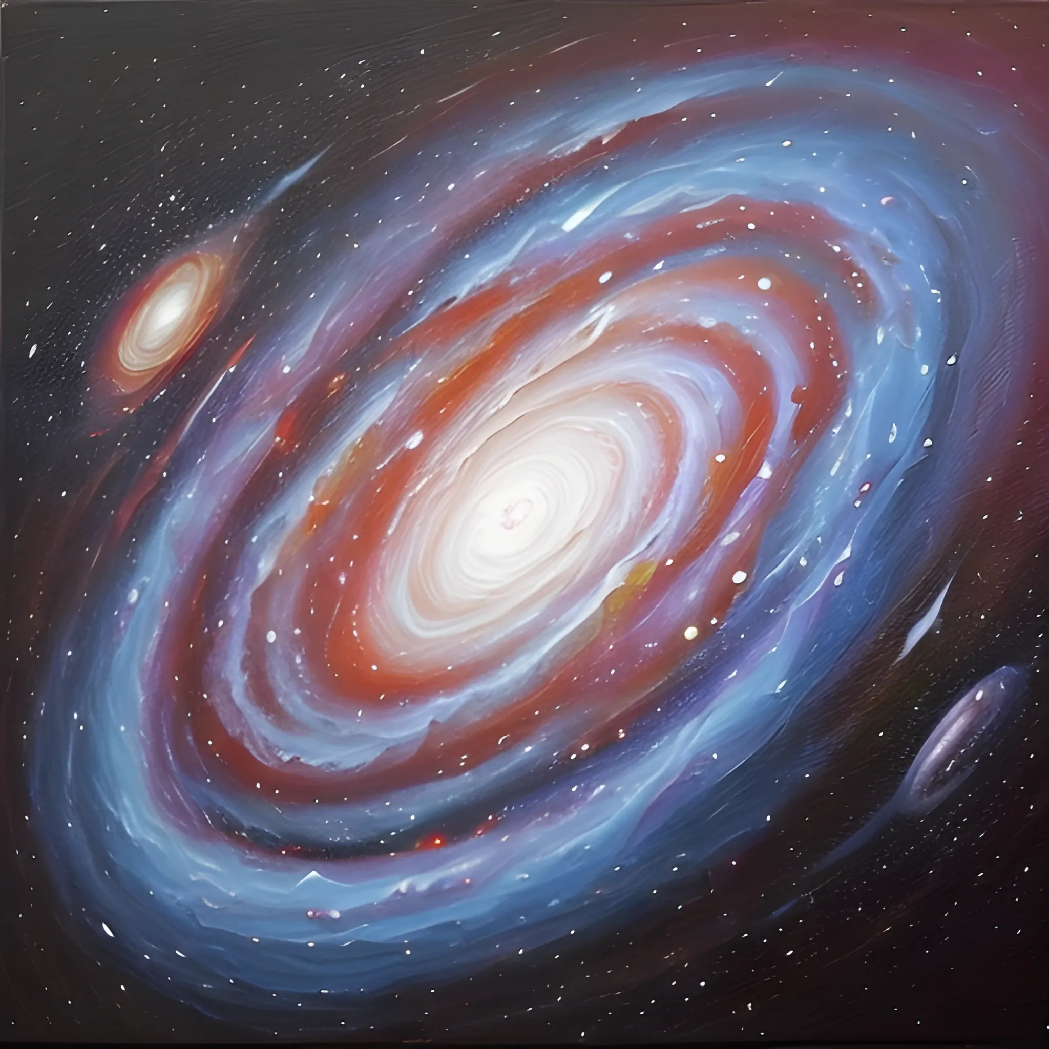 largest galaxy in the universe, Oil Painting, Water Color