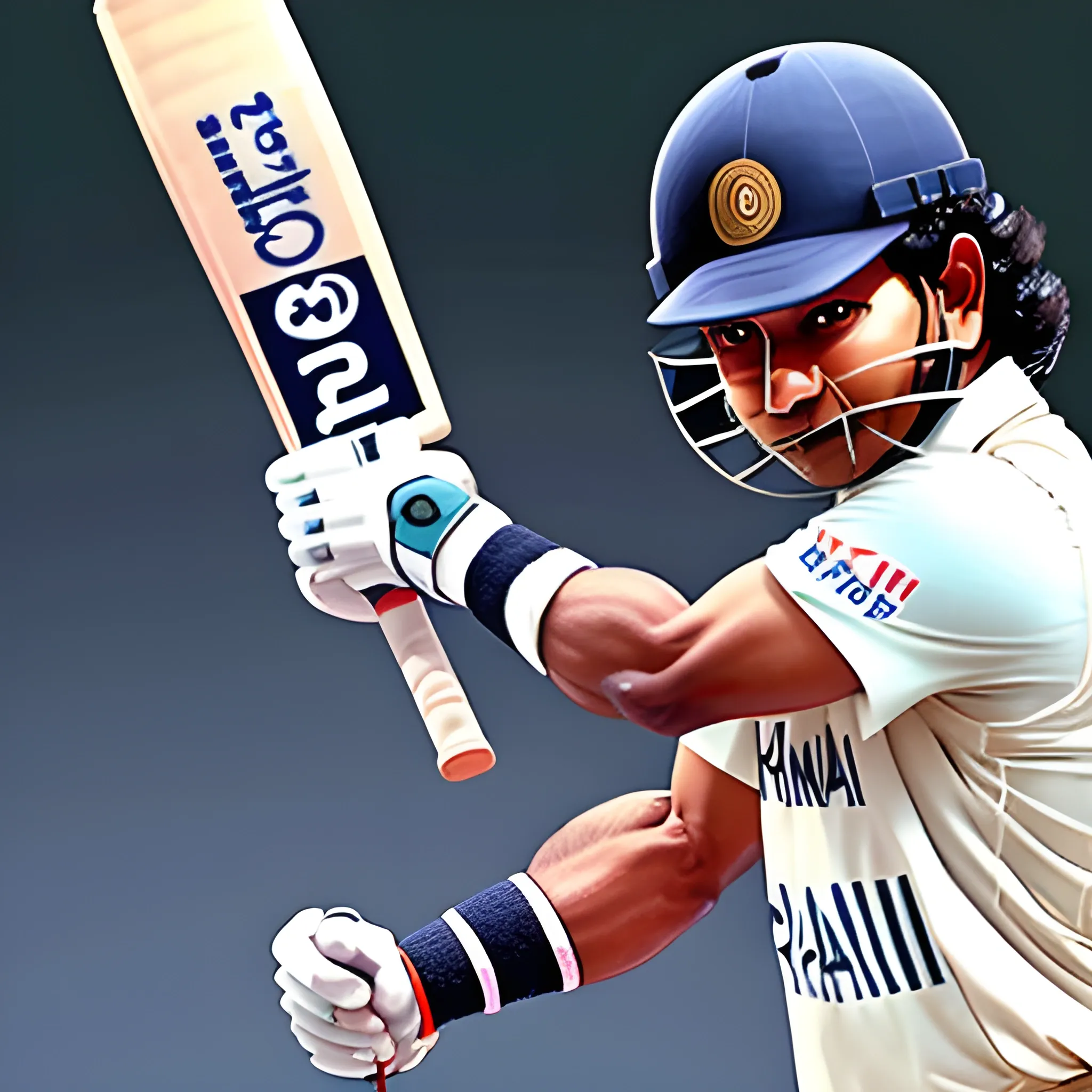 ((Sachin Tendulkar)) fighting with ((Rahul Dravid)) with bat in hand, ultra HD, hyper realistic, great face details