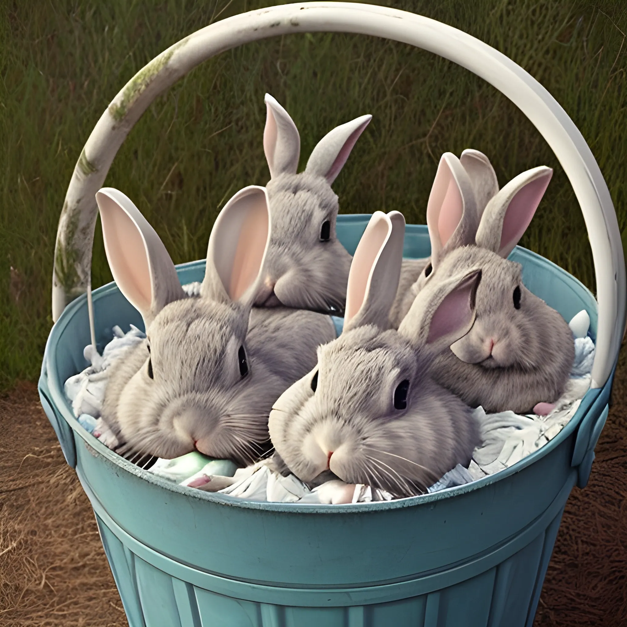 Bucket of rabbits
