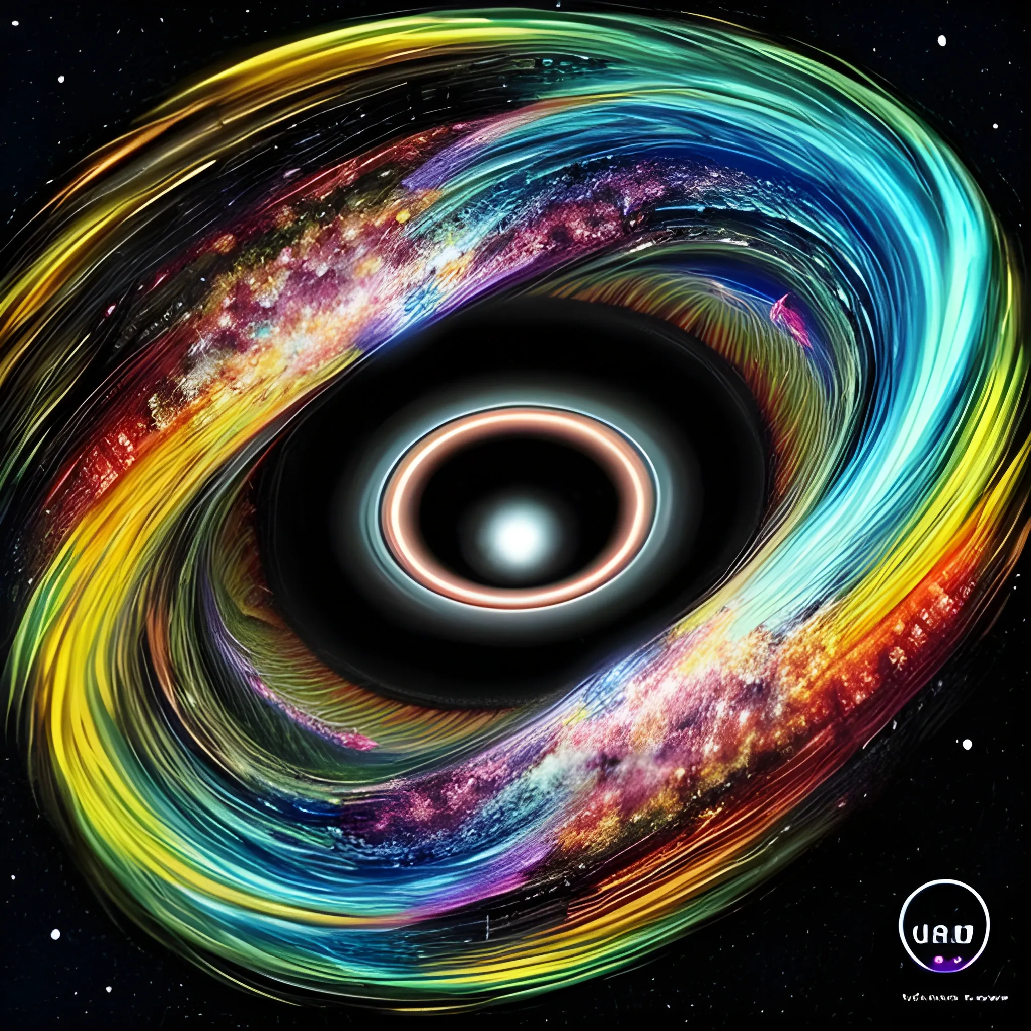 black hole, Trippy, music, universe