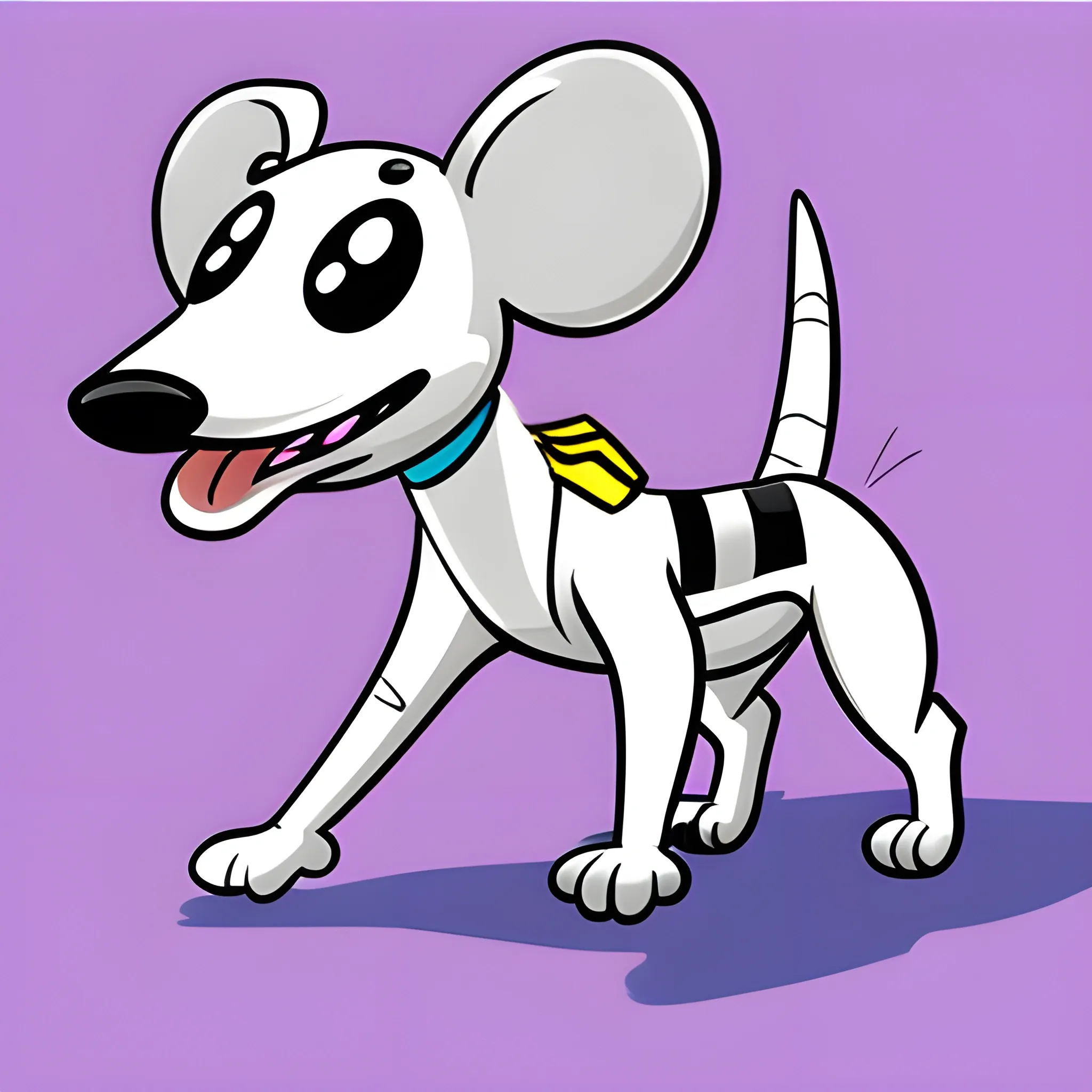 perro pincher blanco, Cartoon