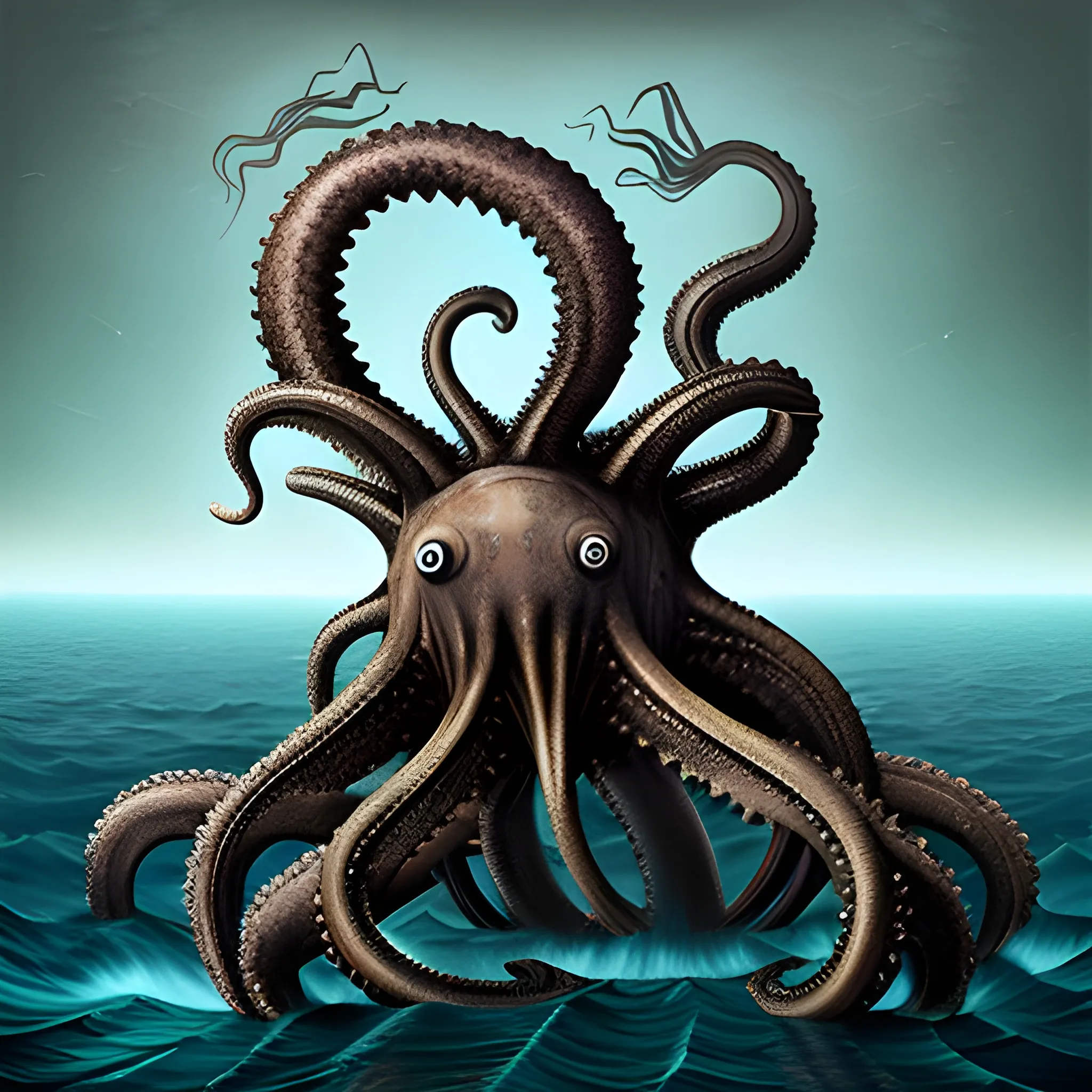 morski potwor kraken , 3D