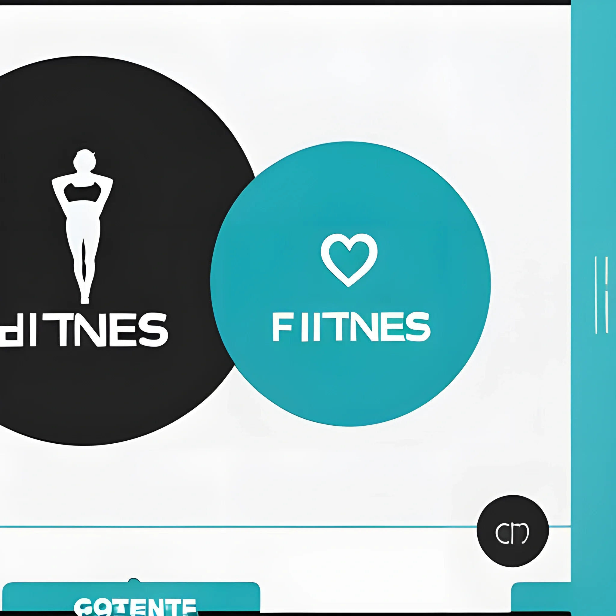 Generate a logo for a fitness app. The app counts calories you have consumed and the calories you have burned through exercise. Layout should be as stylish and modern and focus on the fitness aspect. Show only the logo