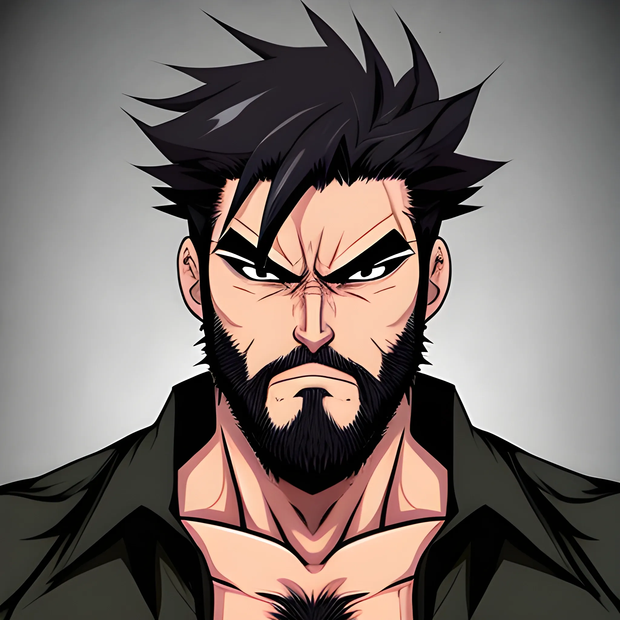 Anime beard | Anime guys with glasses, Beard cartoon, Anime
