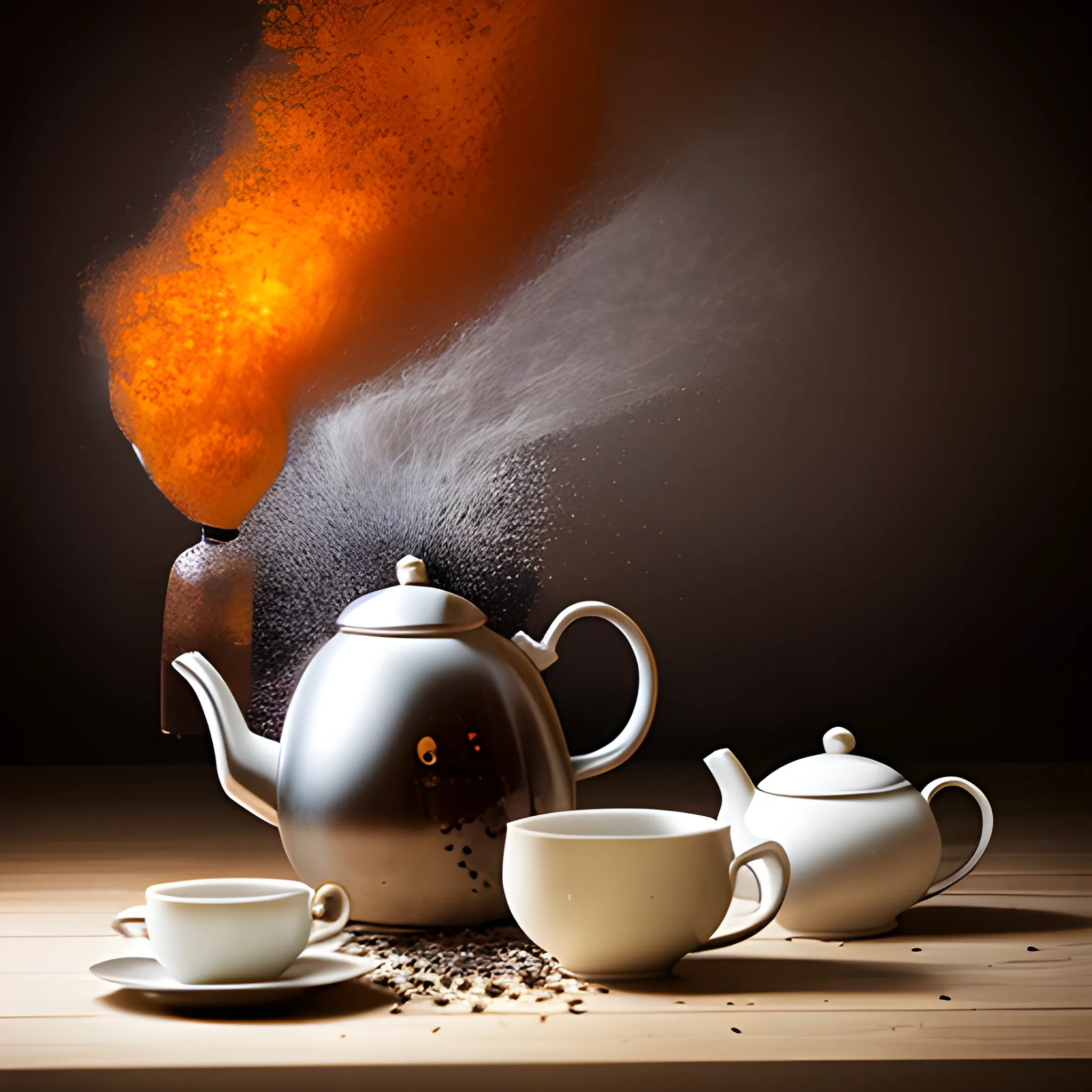 tea-pot explosion, photography