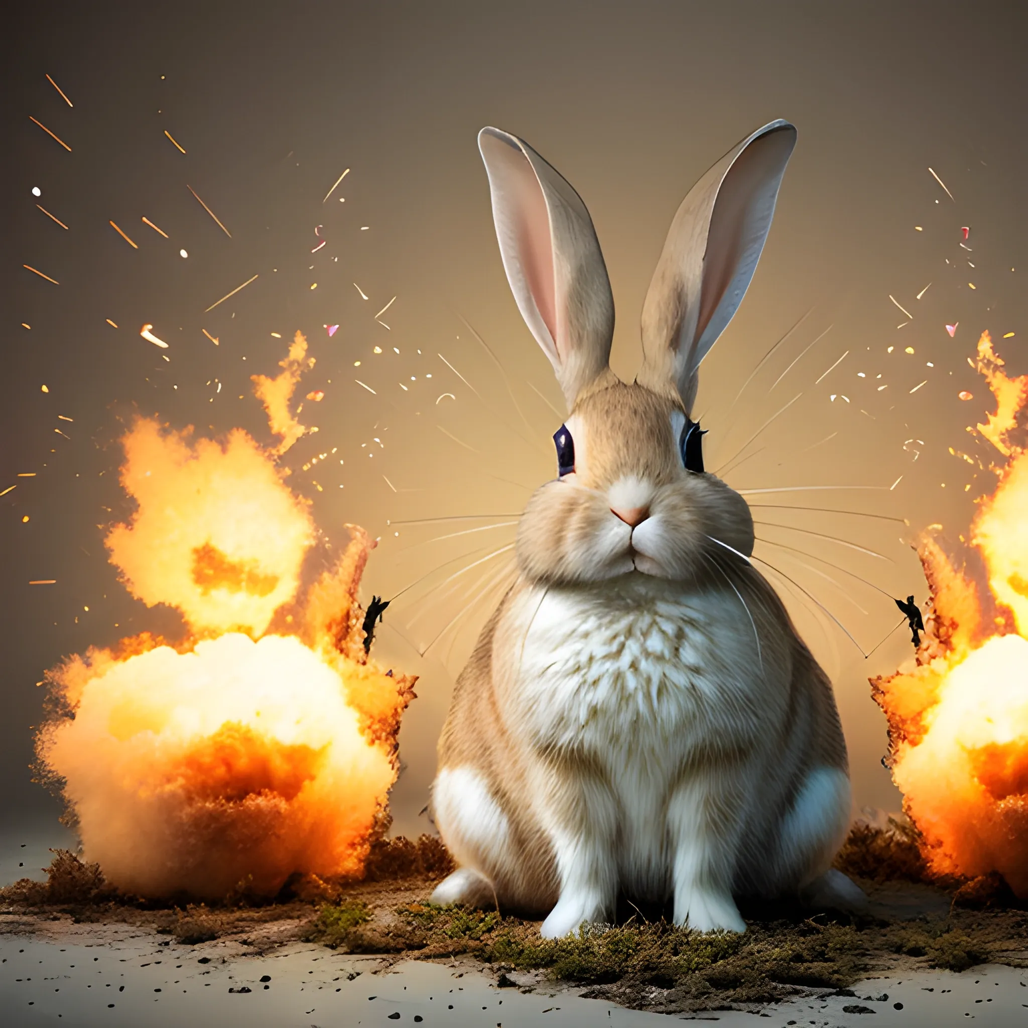 rabbit explosion, photography