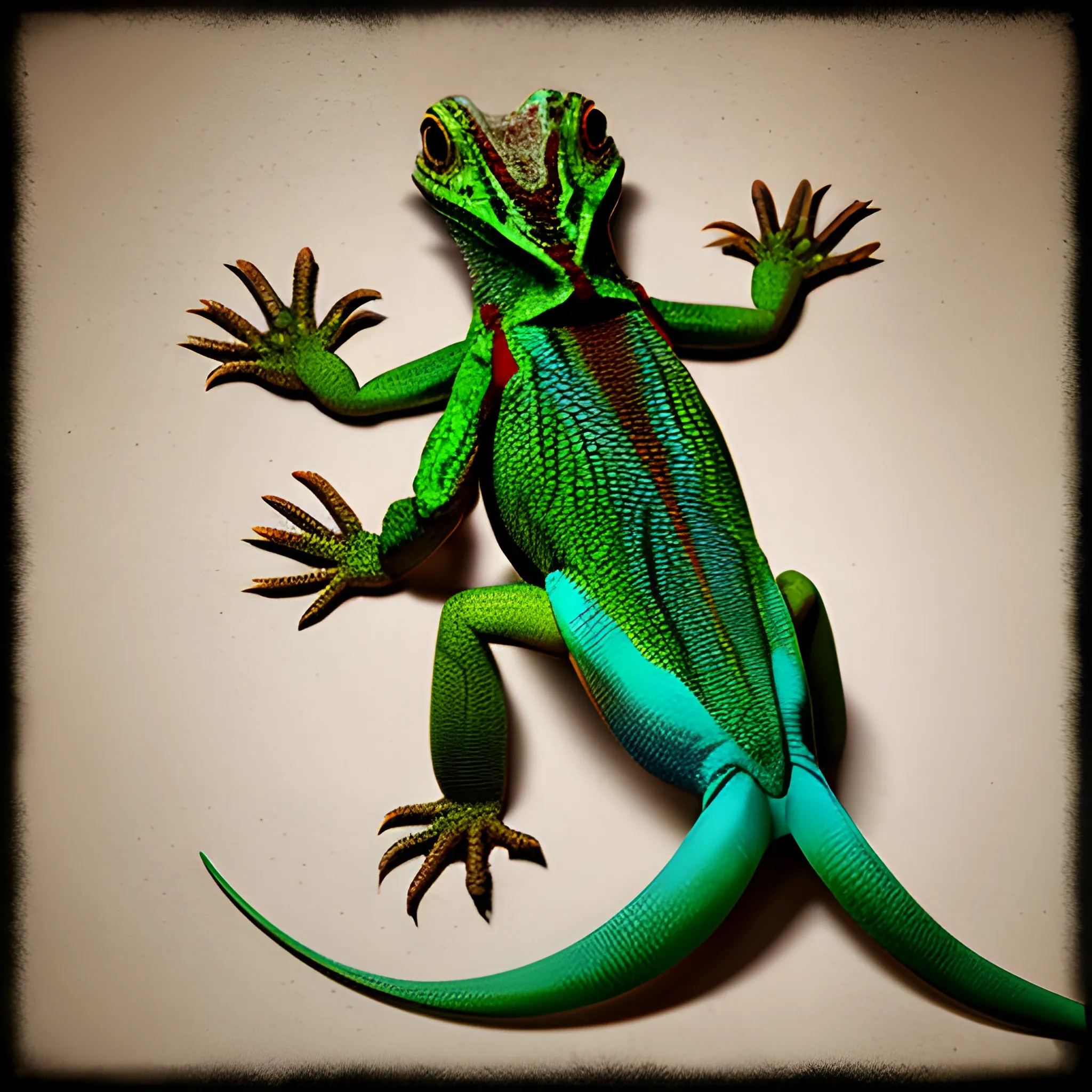 exploded lizard, photography