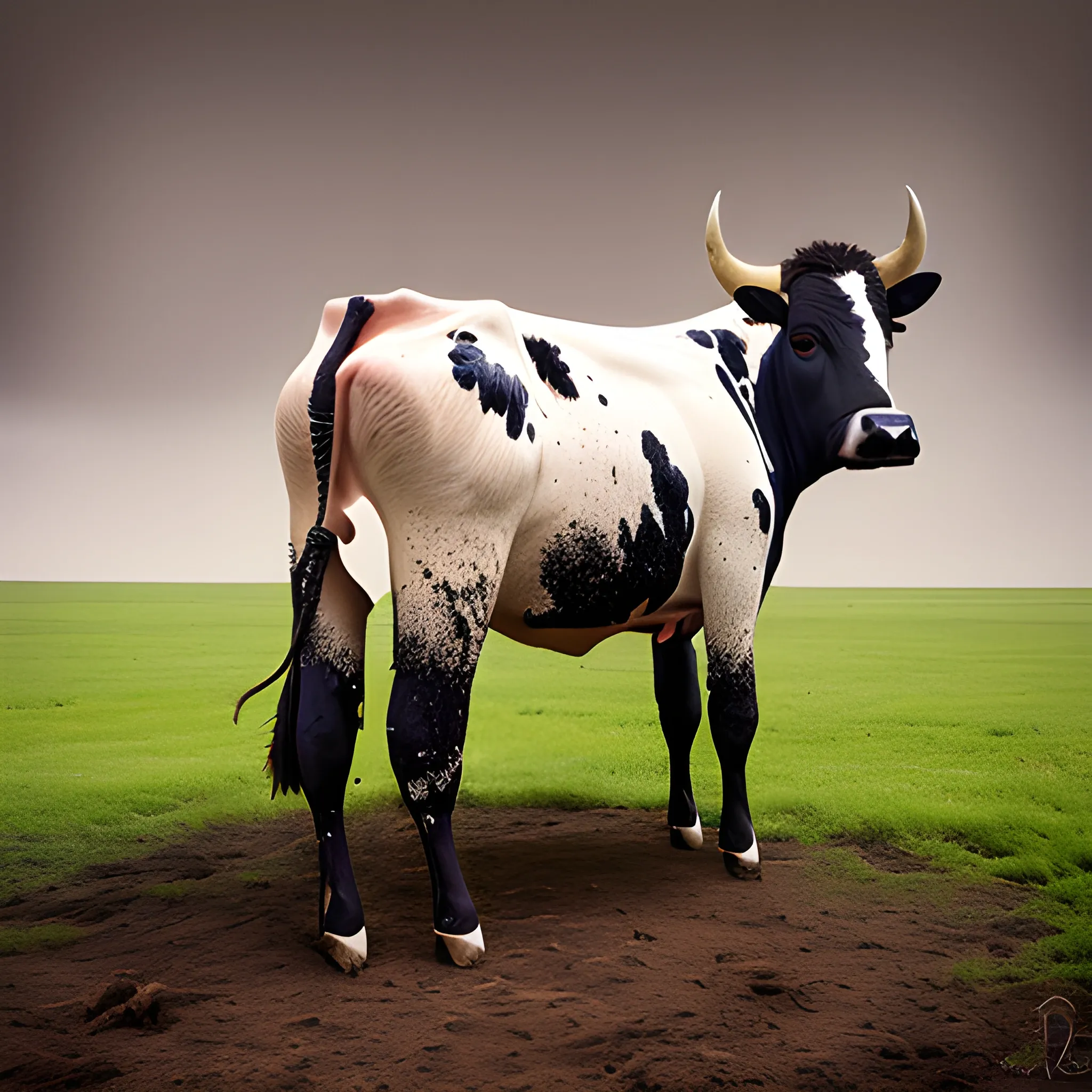 exploded cow, photography
