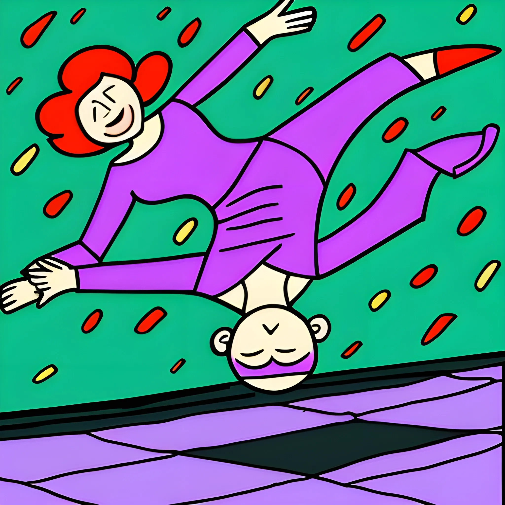 falling from the sky to the dance floor, Cartoon