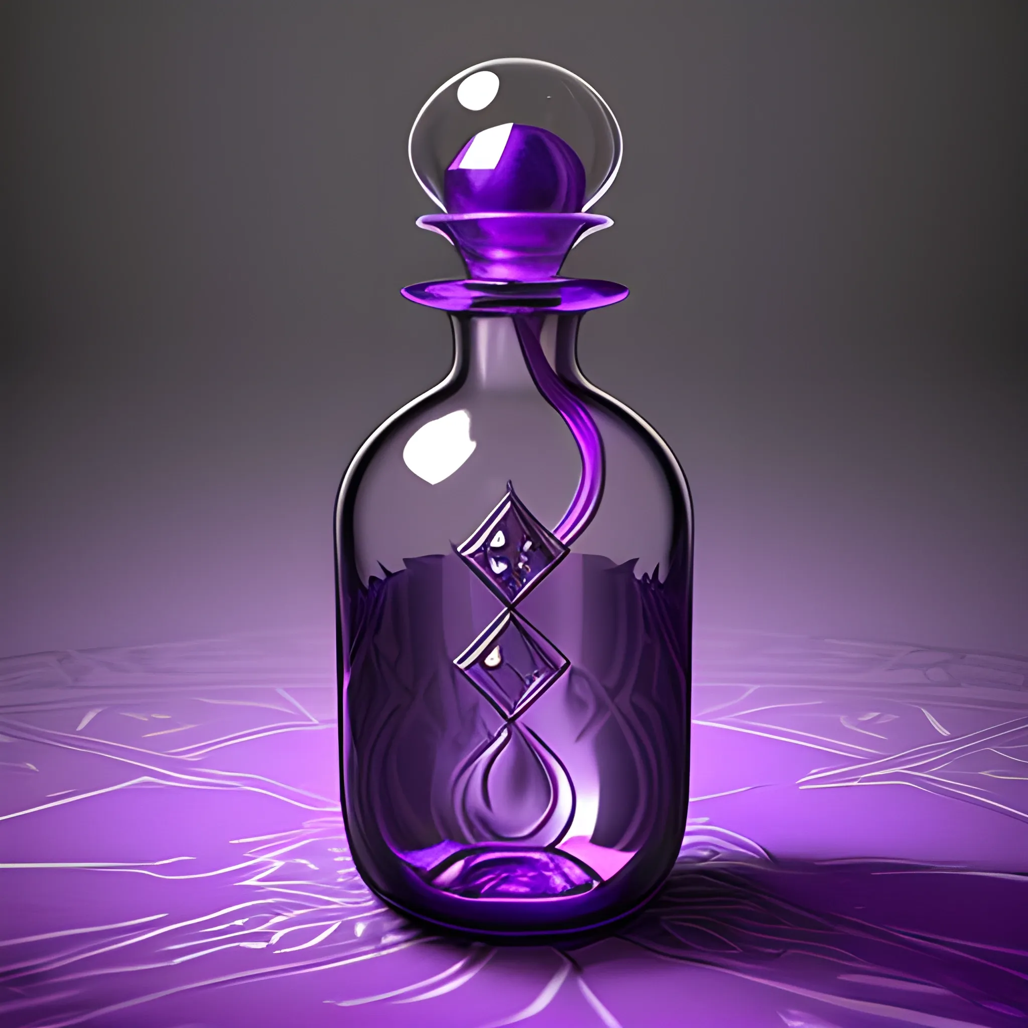 Potion bottle magic mysterious purple DnD