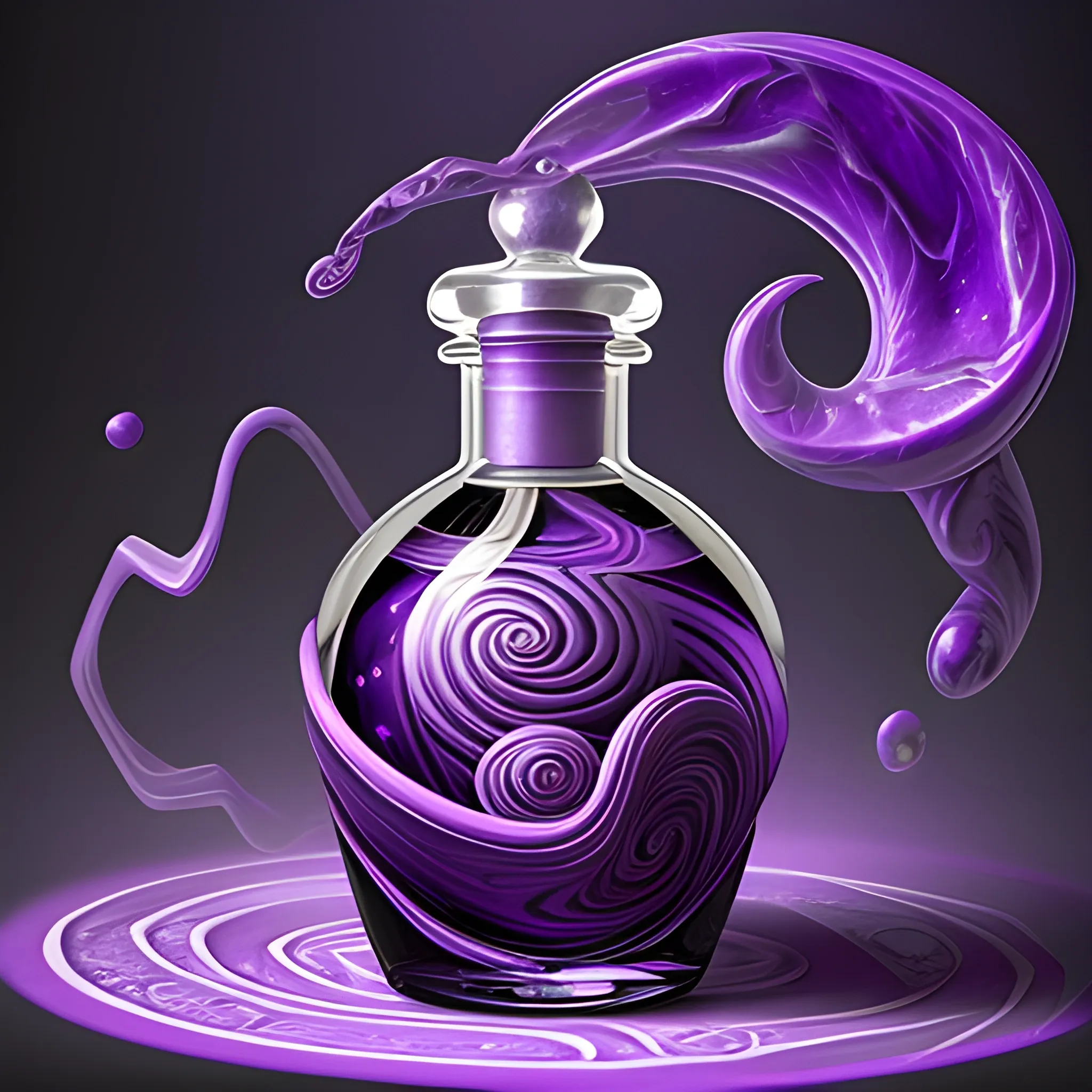 Potion bottle magic mysterious purple DnD mystery swirls MORE MYSTERIOUS
