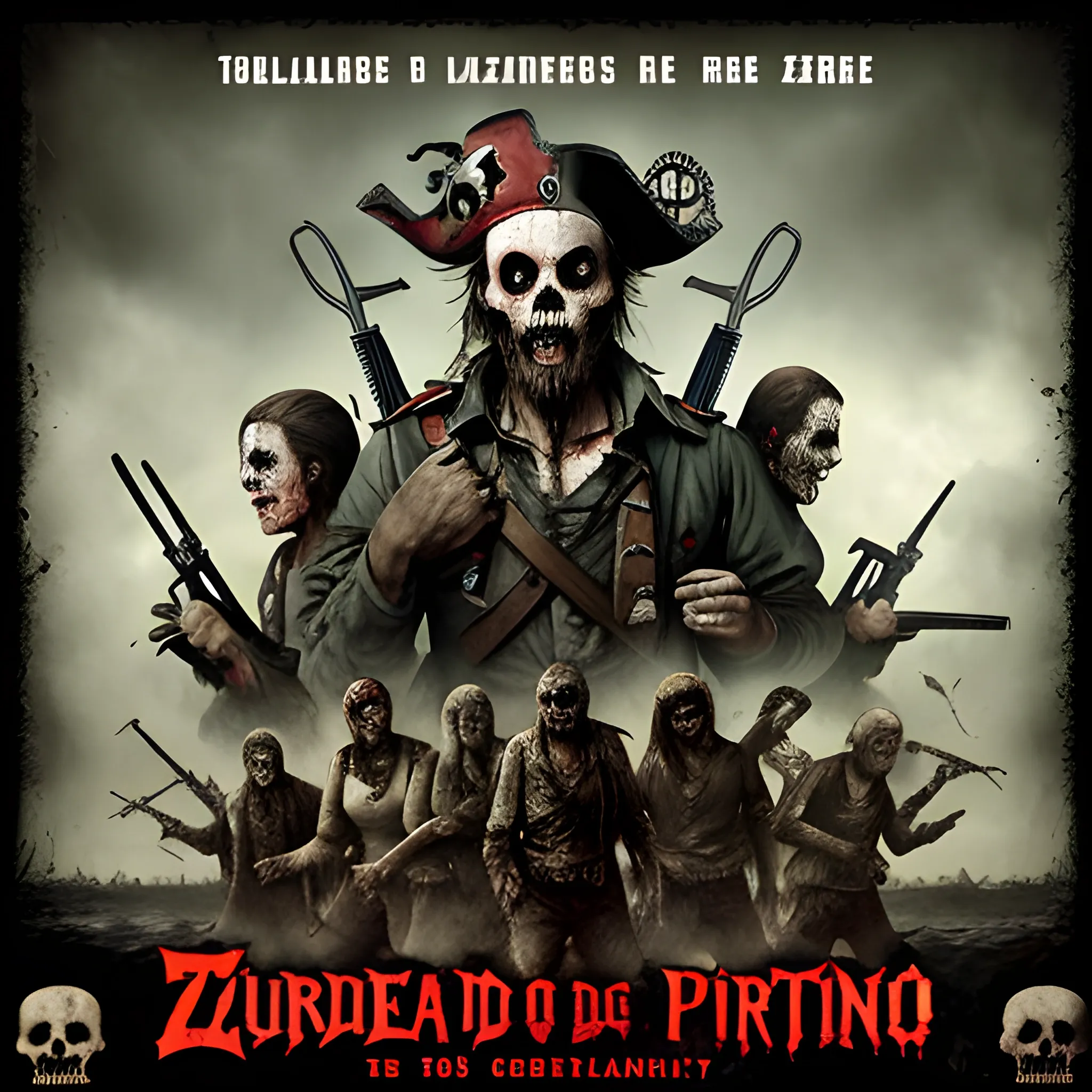 guerra de zombies contra piratas