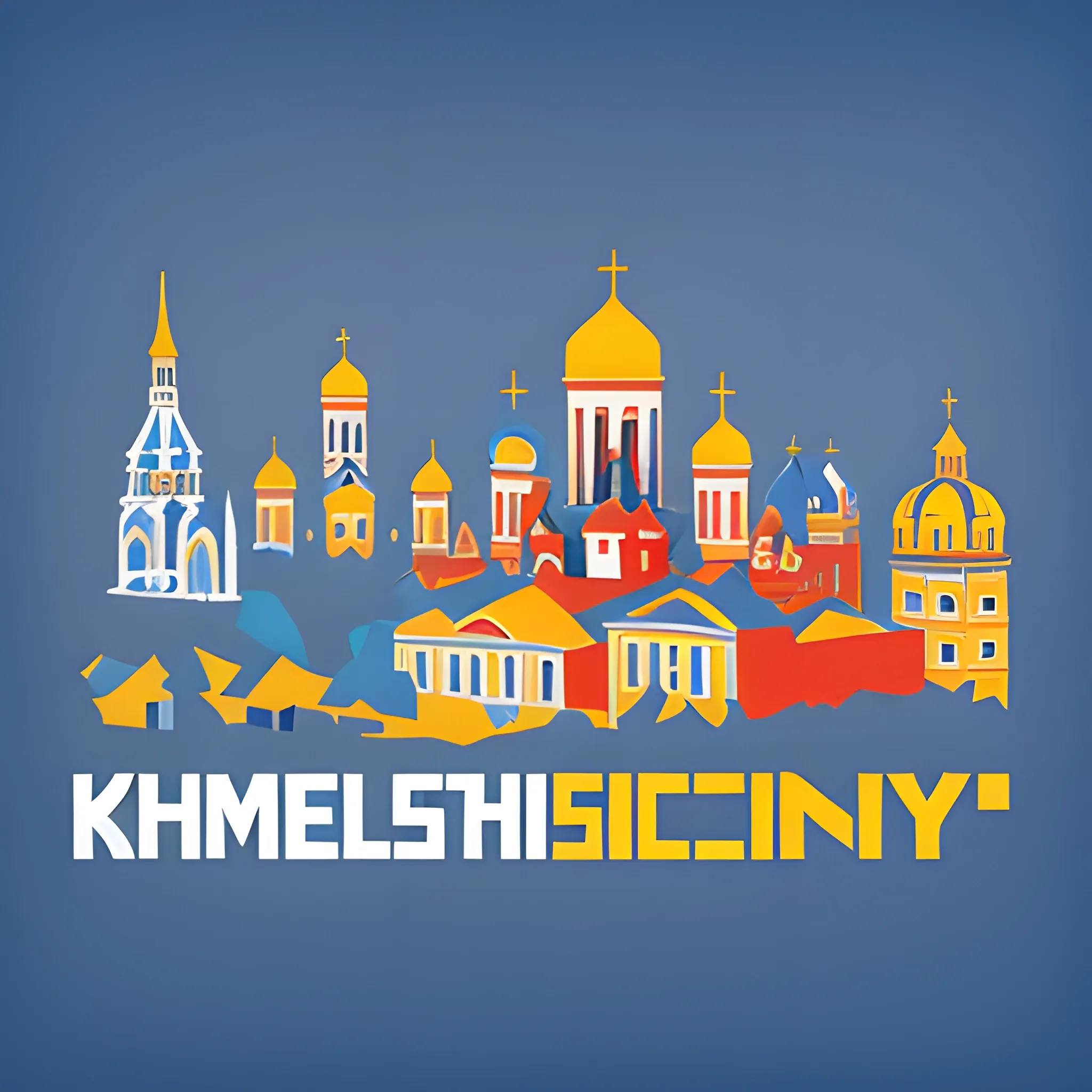 poster in the style of "abstractionism" on the theme of "the architect of my city", take the city of Khmelnytsky as a basis, use a minimum of details, Cartoon