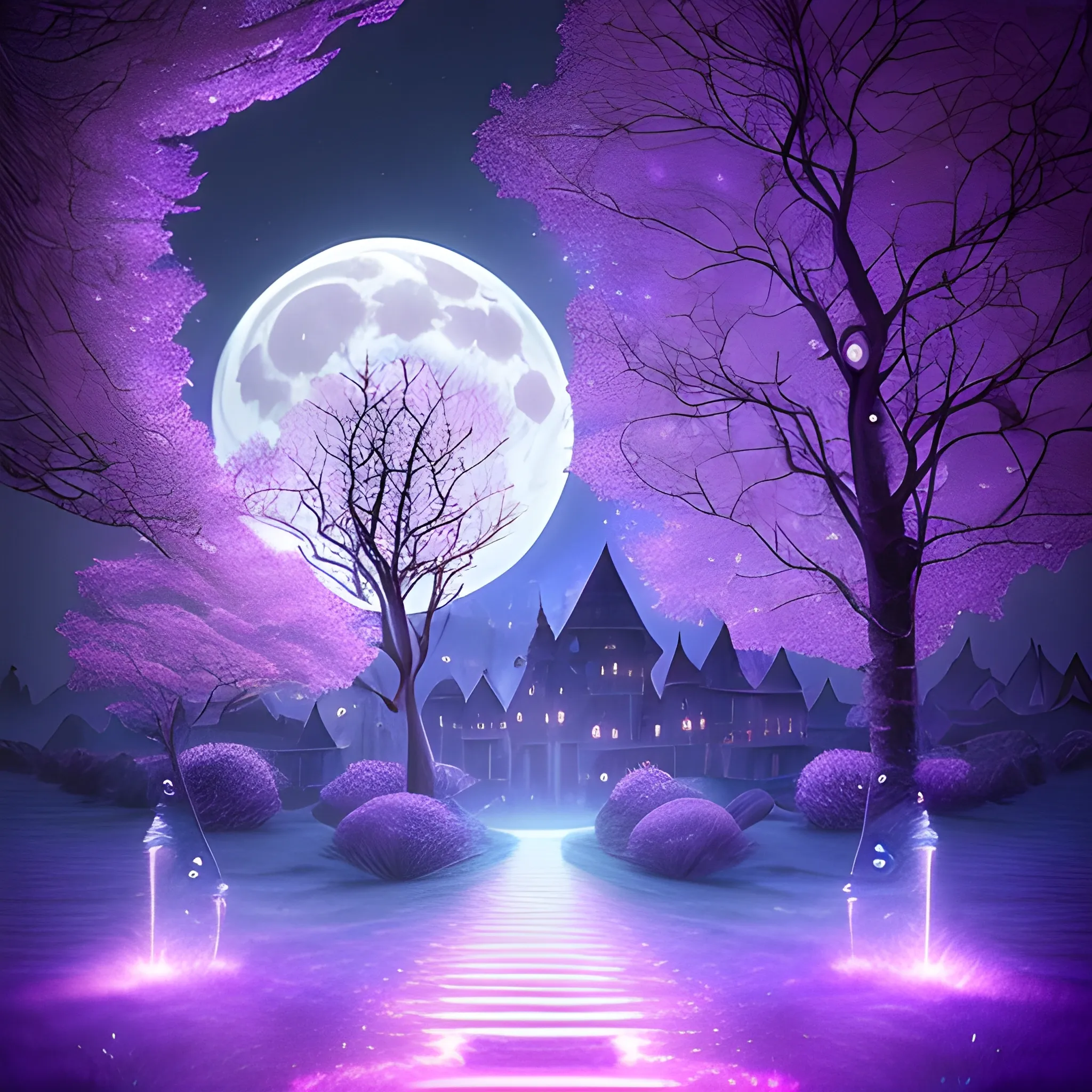 Envision a world where the moonlight possesses enchanting qualit ...