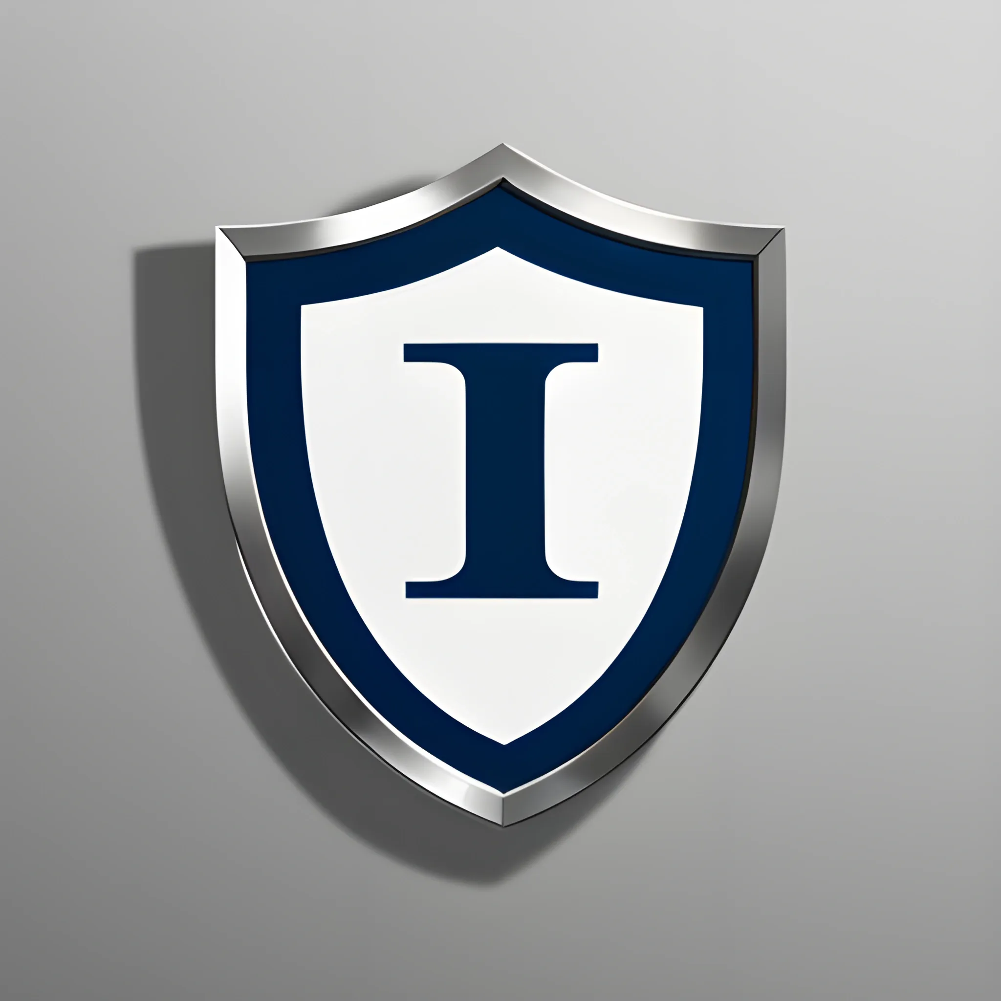 minimalist shield-shaped logo, capital letters (E) and (P)