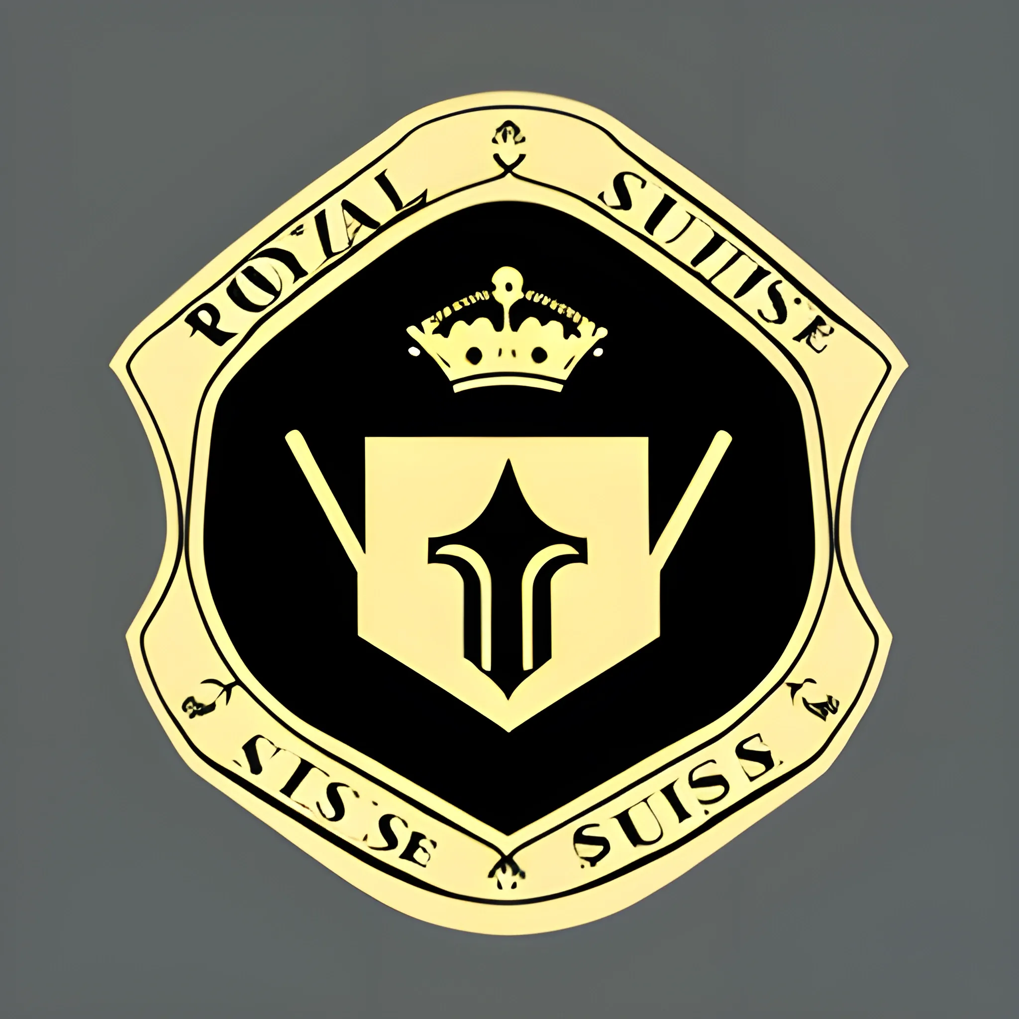 Royal vintage security business symbol, minimalist logo