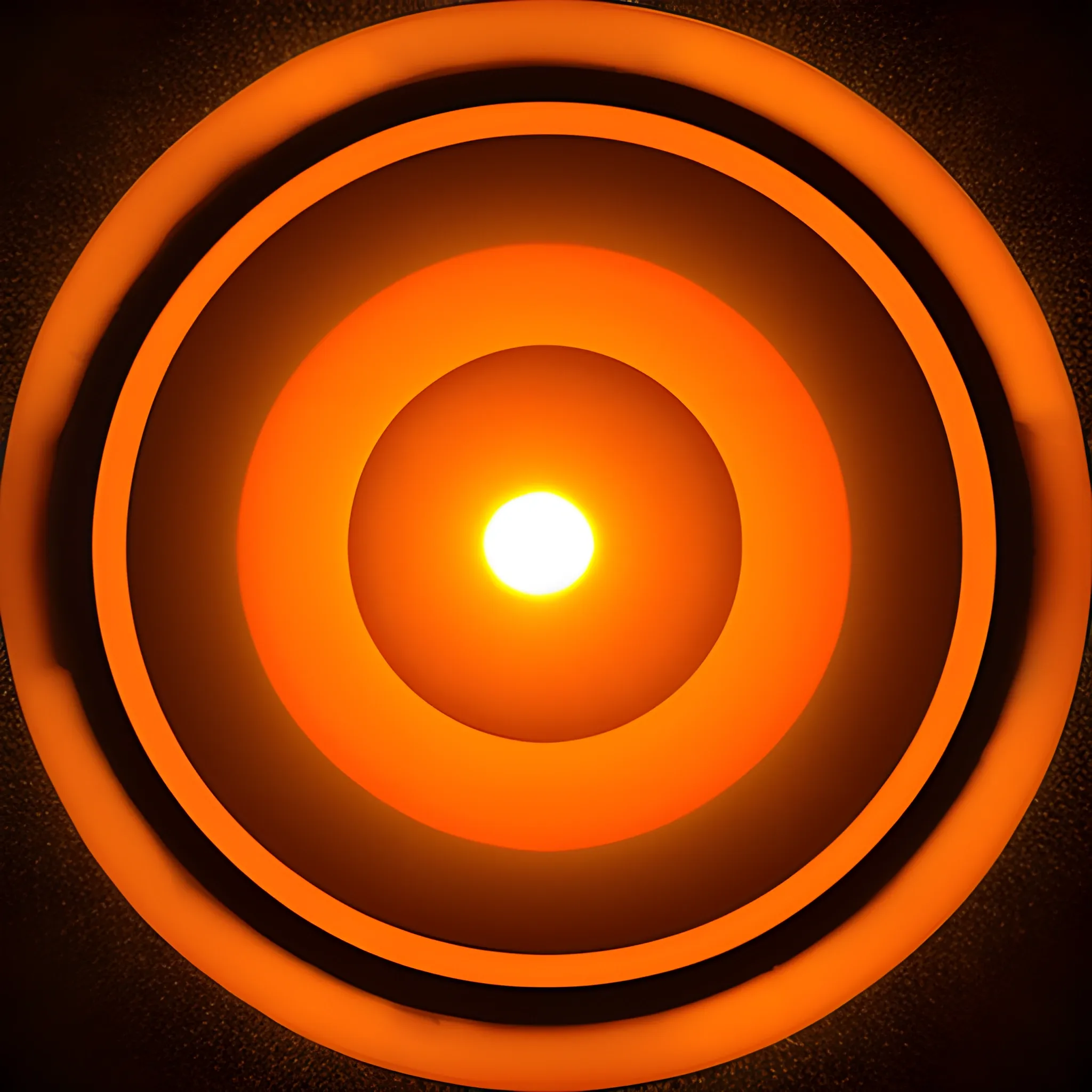 Orange SUN circular 3D photo