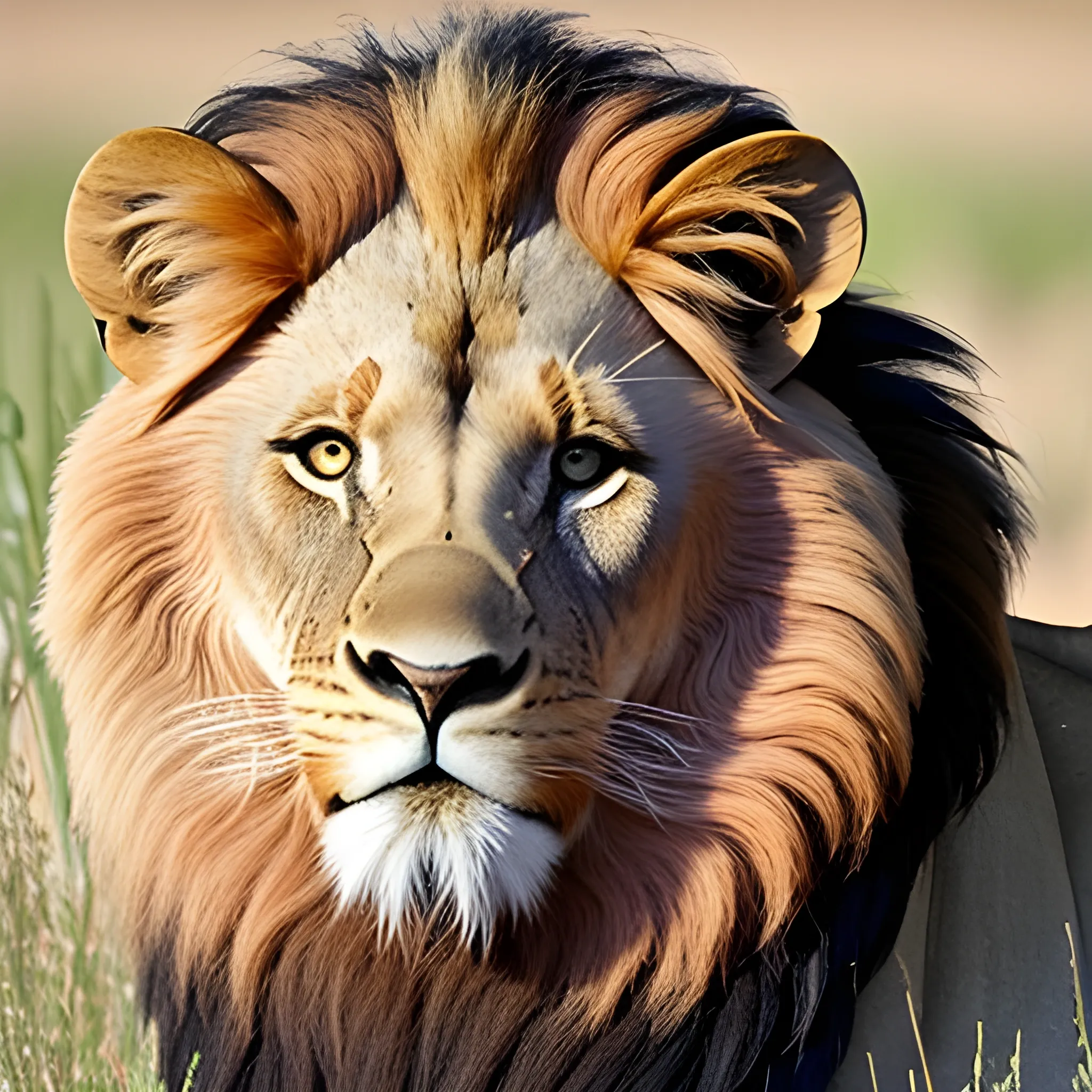 An american lion which is reddish colored without its mane