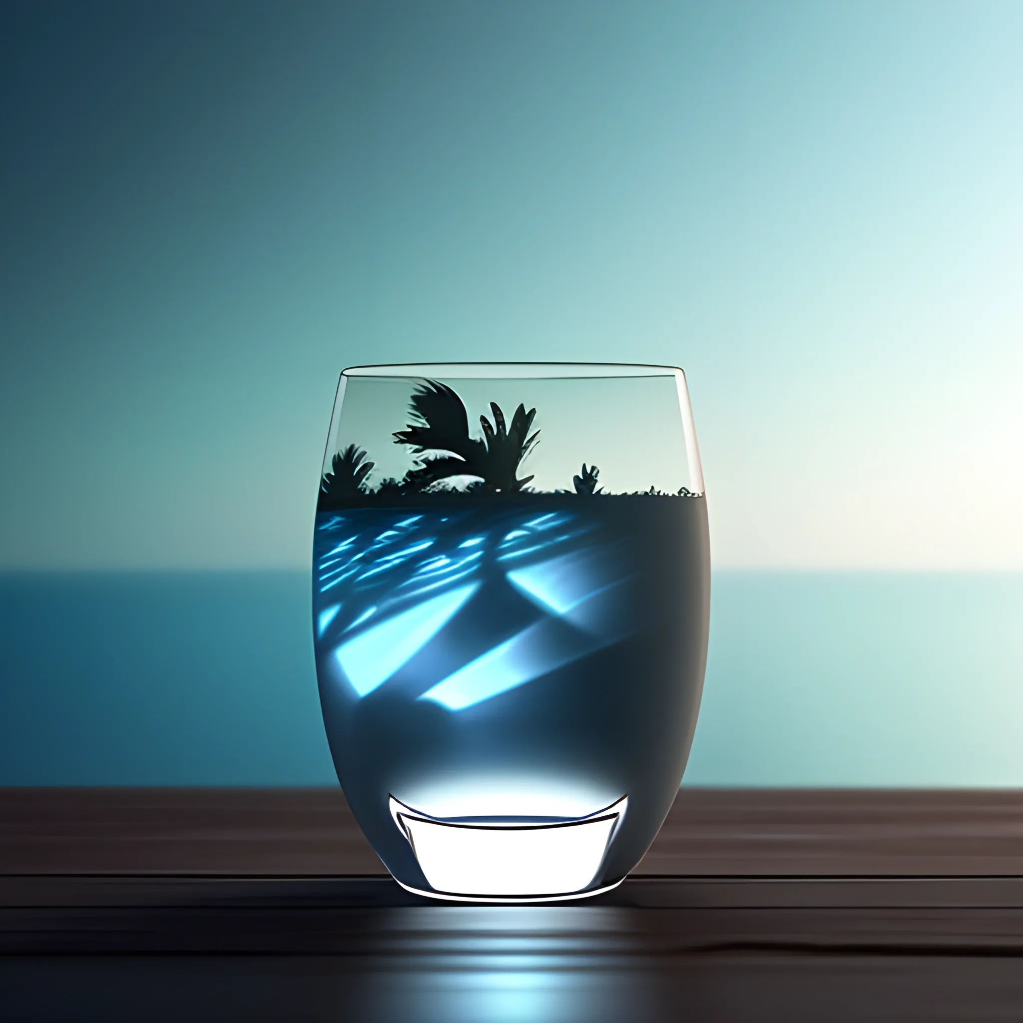 imagen foto realista de un vaso de limonada con contrastes de luz y un fondo que refleje la naturaleza

,anime