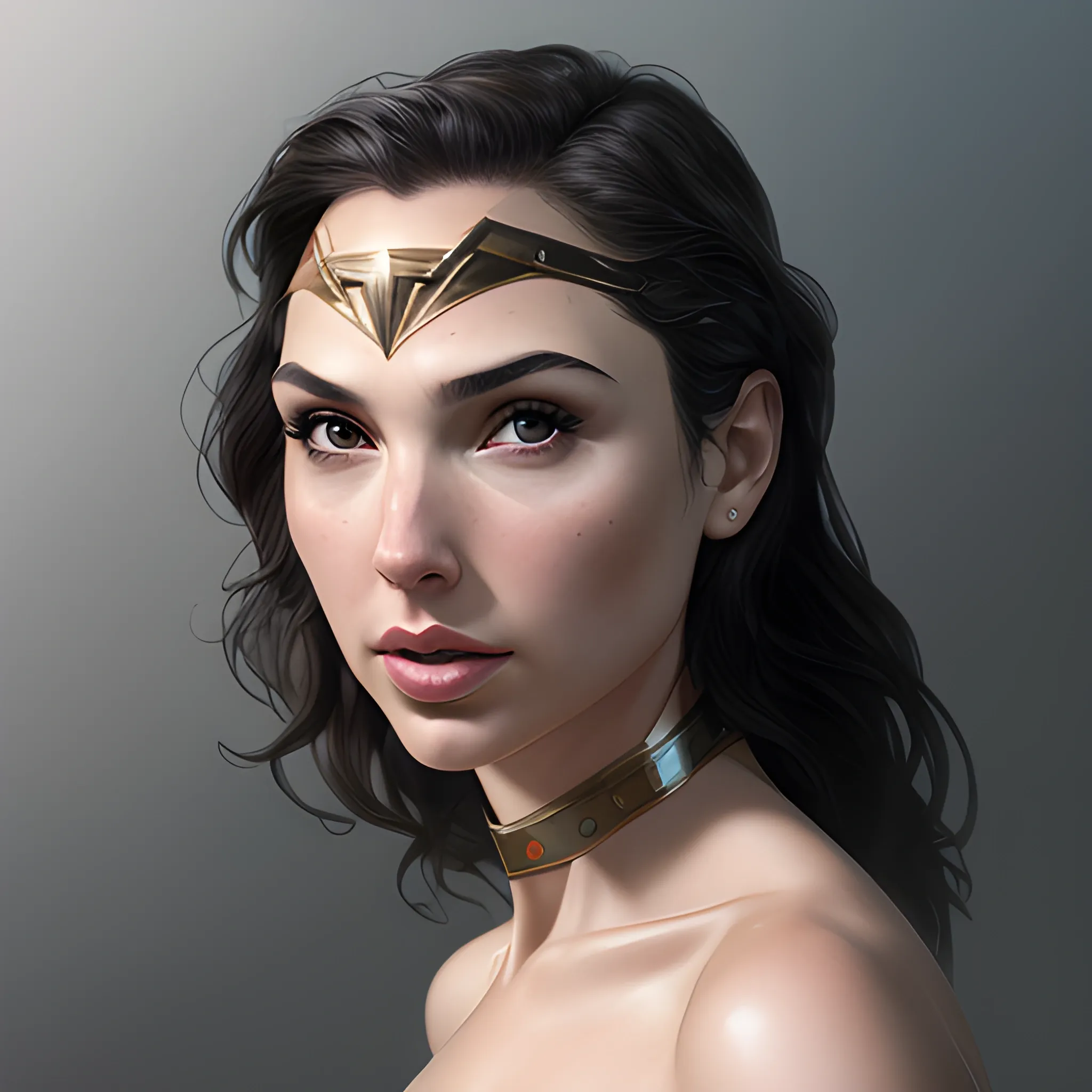 side close up portrait of gal gadot angel fantasy a sexy Bustier ...